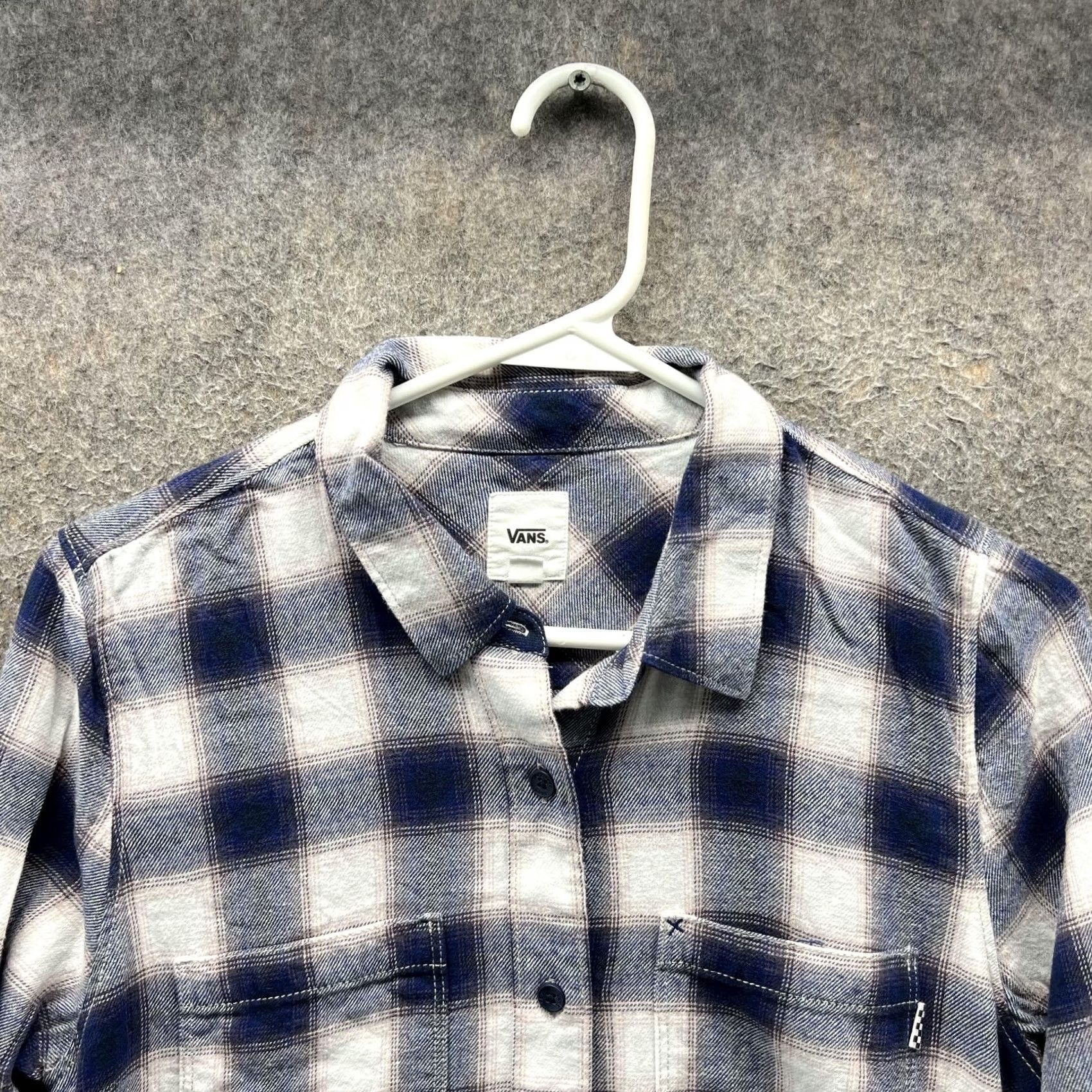 Vans VANS Shirt Womens XS Blue White Plaid Flannel Button-Down Long Sleeve Casual Size XS / US 0-2 / IT 36-38 - 6 Thumbnail