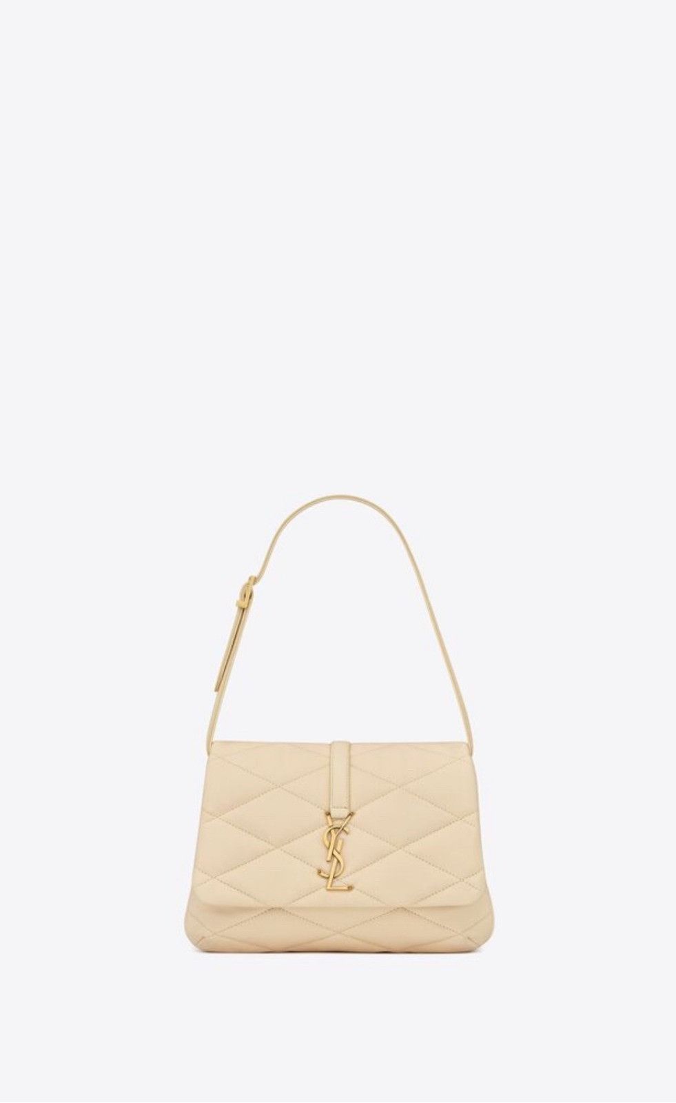 Saint Laurent Paris o1b1hav110824 Size: OS/ Hobo Quilted Bag in Beige Size ONE SIZE - 1 Thumbnail