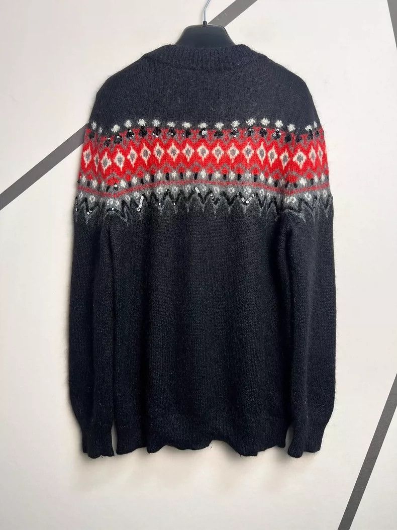 Saint Laurent Paris Saint Laurent Paris Saint Laurent Black Red Wool Sweater S Size US XL / EU 56 / 4 - 2 Thumbnail