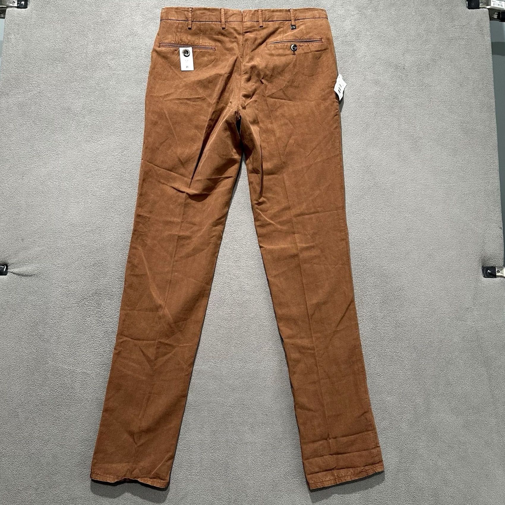 PT Torino NWT PT Torino Pants Mens IT 48 Slim Orange Linen Trouser Slim Chino Flat Front 32 Inseam 34.5" Rise 9" Cotton Linen Solid 34" Auto Size US 32 / EU 48 - 2 Thumbnail