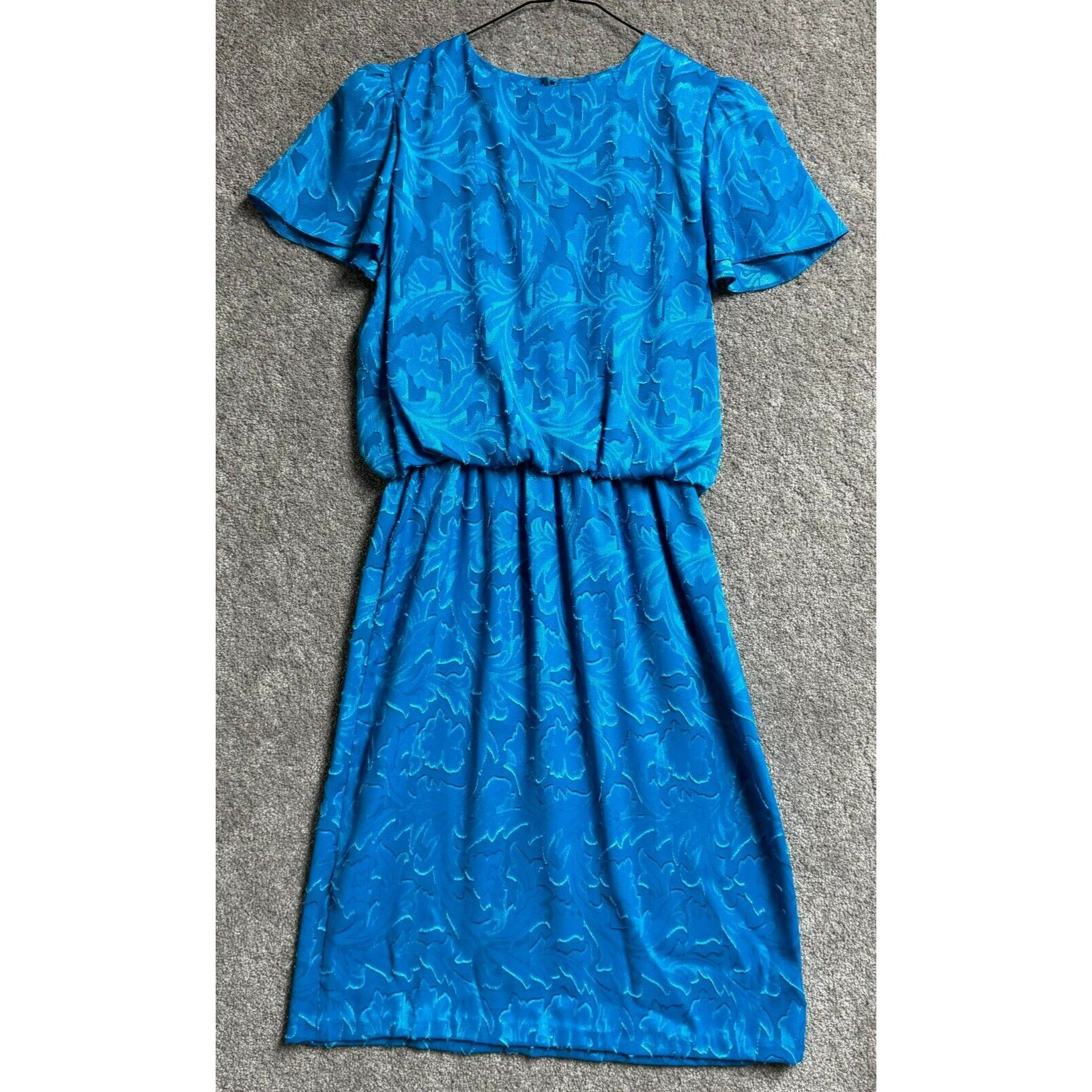 Other Vintage Lady Page Dress 8 Jacquard Textured Fringes Blouson Size M / US 6-8 / IT 42-44 - 1 Thumbnail
