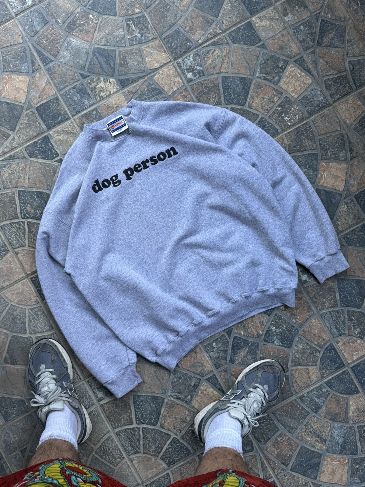 Hanes × Vintage Vintage DOG PERSON Heavy Cotton Sweatshirt Rare Y2K Drip Size US M / EU 48-50 / 2 - 2 Thumbnail