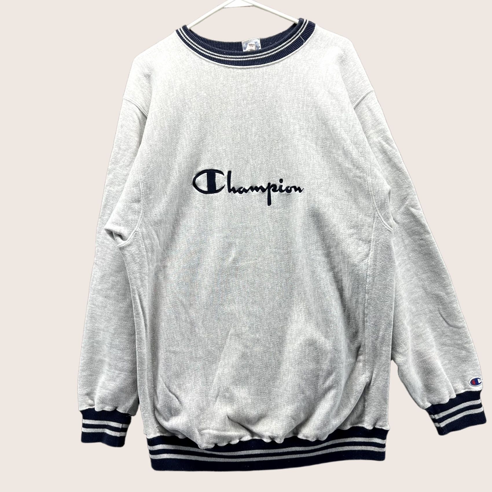 Champion VINTAGE Champion Sweatshirt Mens 2XL Gray Script Fleece Reverse Weave Sweatshirt Mens 2XL Gray Script Fleece 80s Size US XXL / EU 58 / 5 - 1 Thumbnail