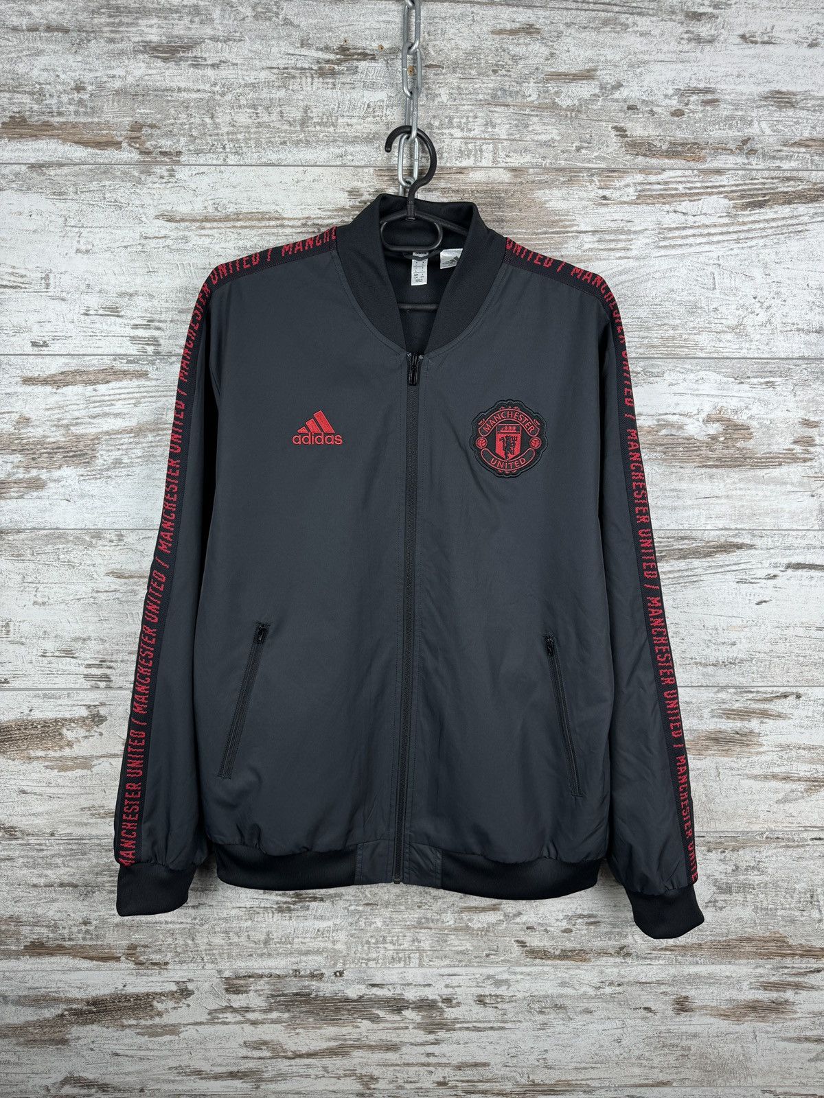 Adidas × Vintage Mens Vintage Adidas Manchester United track jacket Olympic Size US L / EU 52-54 / 3 - 2 Thumbnail