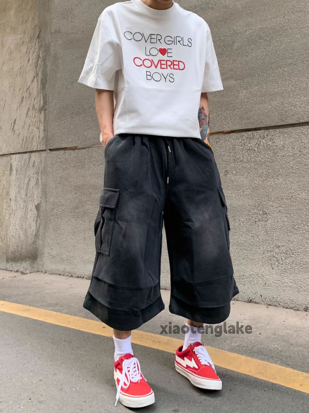 Designer × Japanese Brand × Vintage Utility washed faded loose baggy sports cargo shorts Size US 30 / EU 46 - 2 Thumbnail