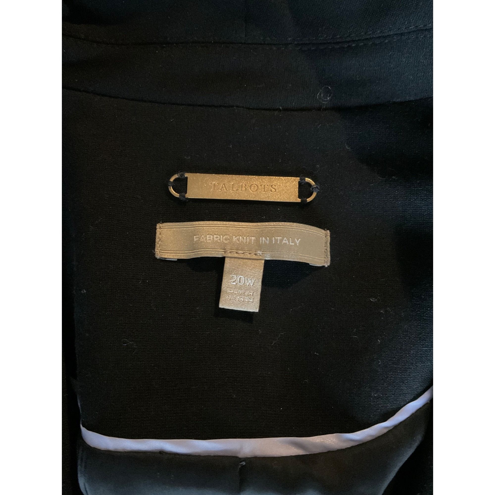 Talbots Talbots Fabric Knit In Italy Blazer Black Jacket Women's Sz2 Size 3XL / US 20-22 - 2 Thumbnail