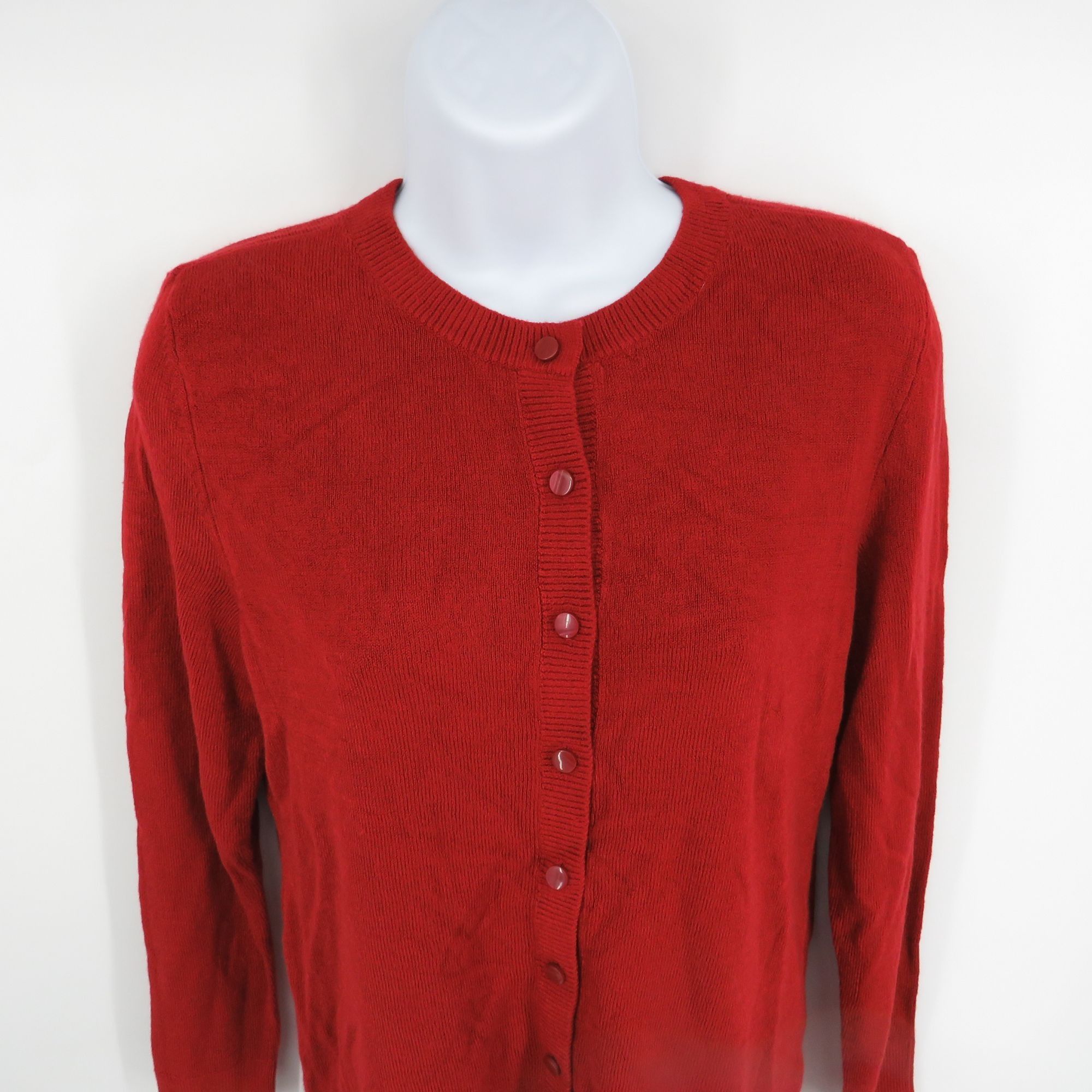 Croft & Barrow Croft & Barrow Women's PXS Button-Up Cardigan Sweater Red NW Size XS / US 0-2 / IT 36-38 - 3 Thumbnail