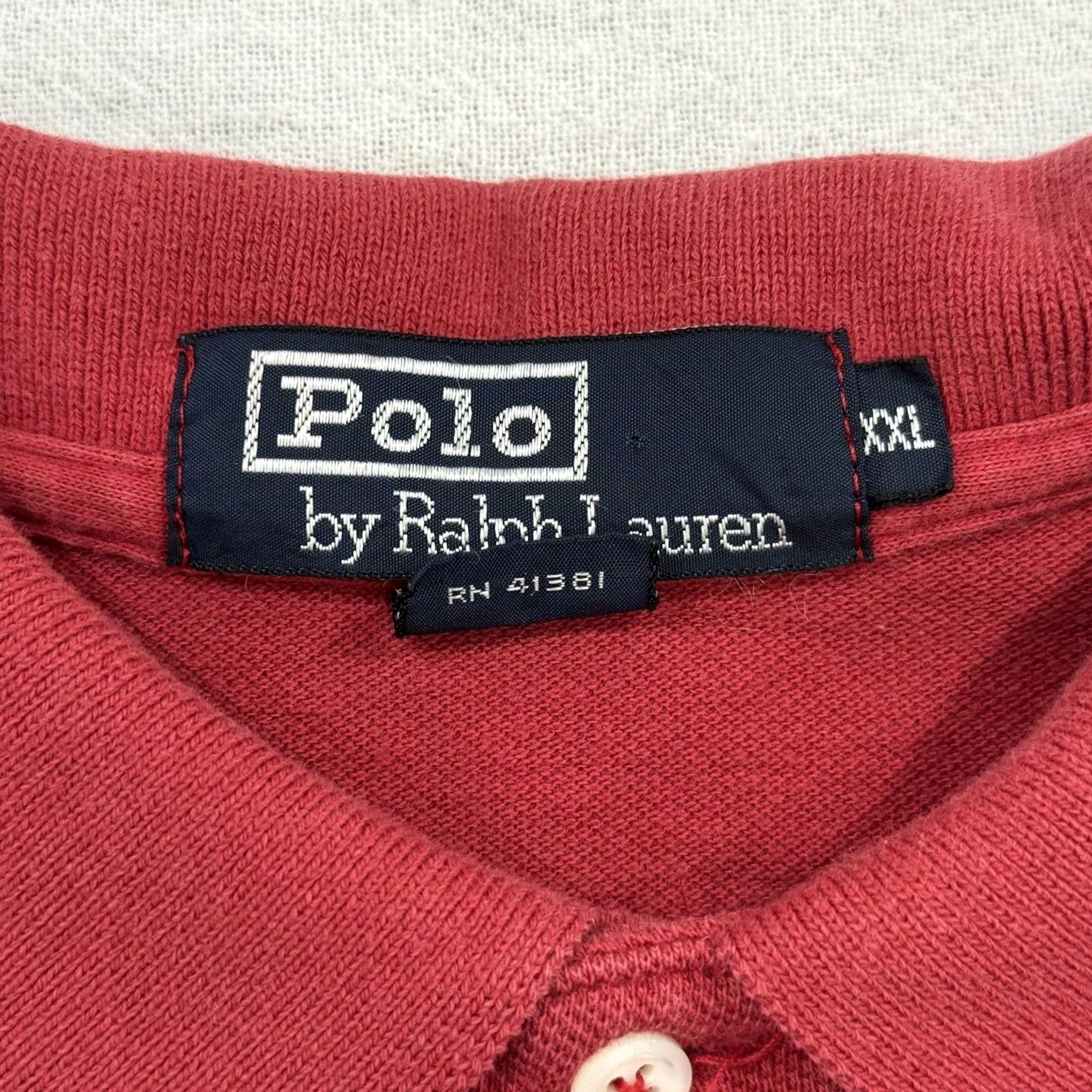 Ralph Lauren VINTAGE Ralph Lauren Polo Men's 2XL Red 100% Cotton Classic Fit USA Polo Shirt Short Sleeve Buttonless Pullover Logo Size US XXL / EU 58 / 5 - 5 Thumbnail