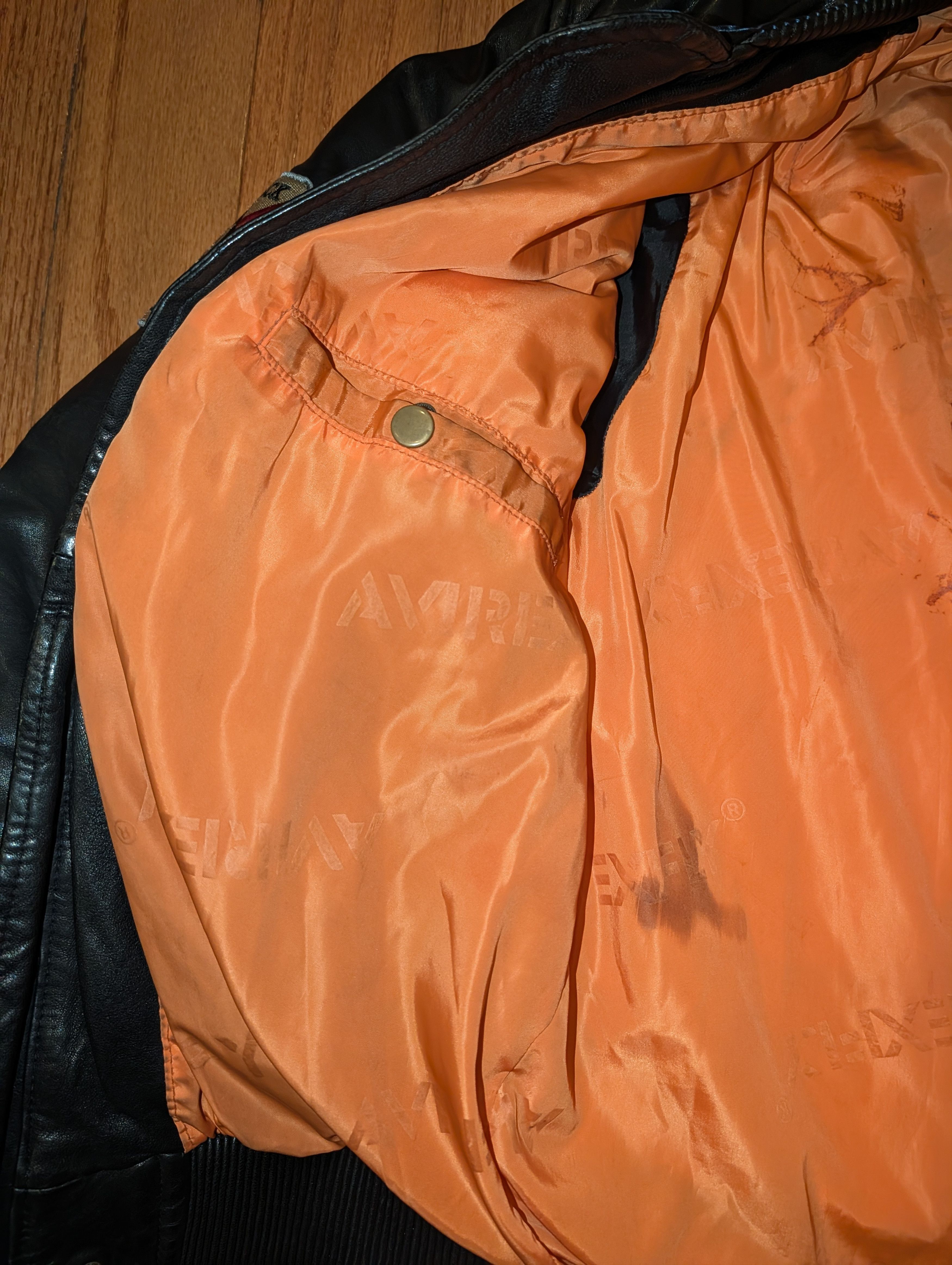Avirex Vintage 2010 Avirex Fly Armed Force A1702 Leather Jacket Size US XXL / EU 58 / 5 - 9 Thumbnail