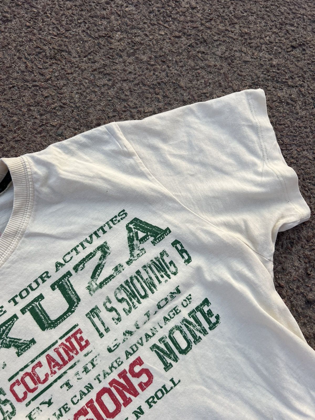 Japanese Brand Y2K Yakuza Adult Cocaine alcohol sex rock n roll Tour tee Size US L / EU 52-54 / 3 - 5 Thumbnail