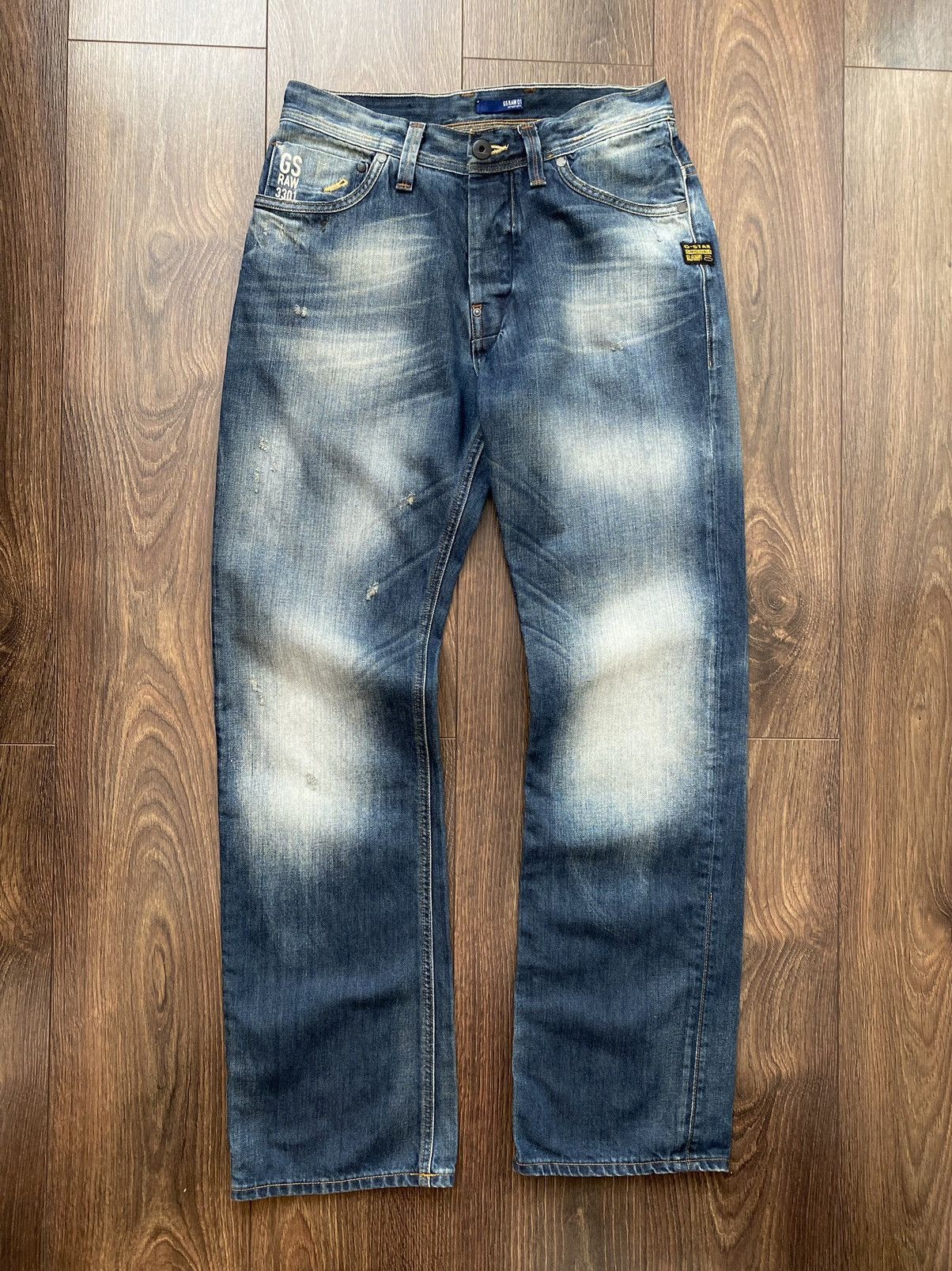G-Star × Vintage Vintage G-Star Raw Faded Denim Jeans Japanese Y2K Size 30/32 Size US 32 / EU 48 - 1 Thumbnail