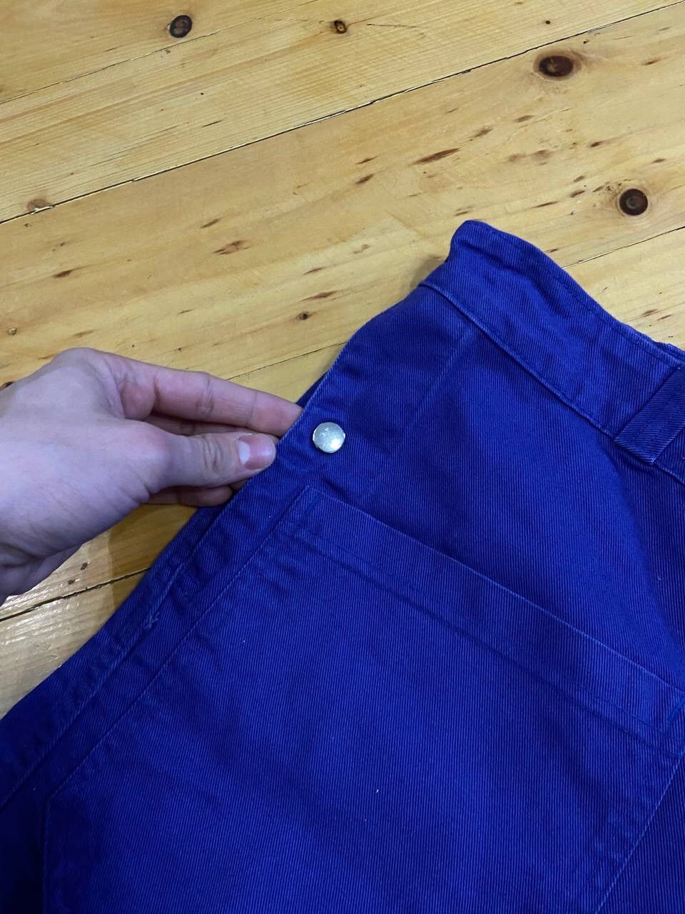 Le Laboureur Vintage French Workwear Washed Blue Front Pochets Pants Size US 33 - 8 Thumbnail