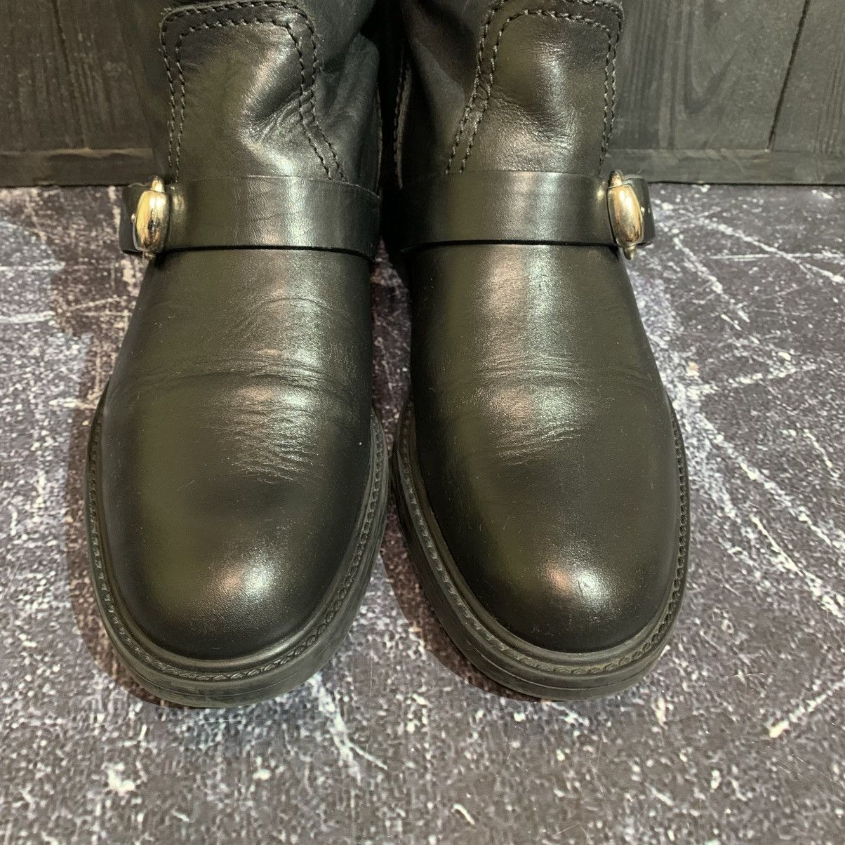 Gucci GUCCI Leather Biker Belted Women’s Boots Size 38 Size US 8 / IT 38 - 7 Thumbnail