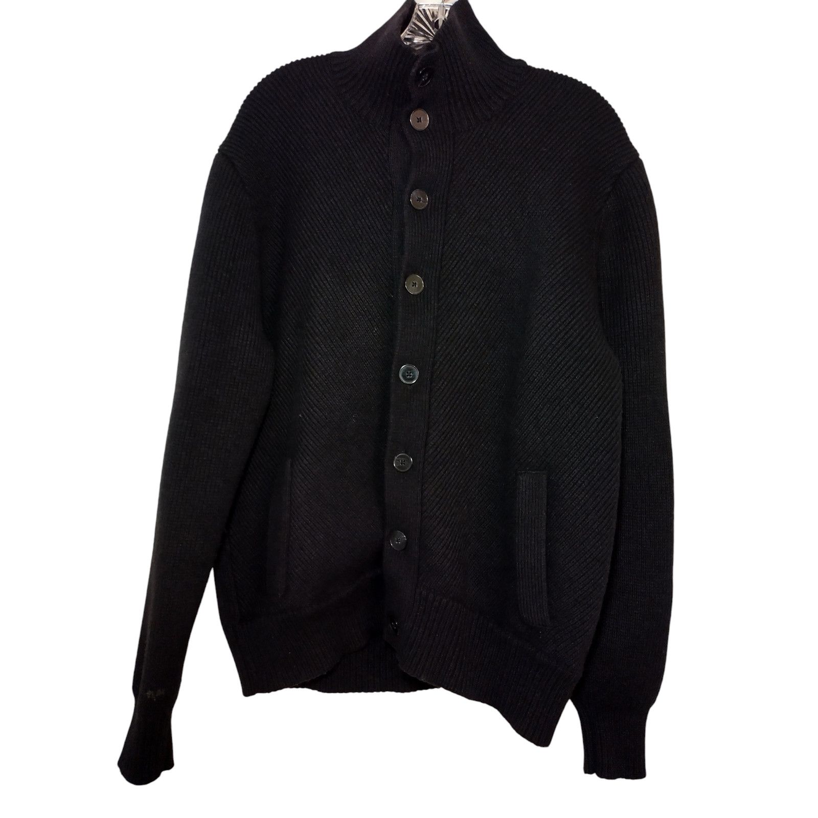 Joseph Abboud Joseph Abboud Mens Button Down Cardigan Sweater Black Sz XL Size US XL / EU 56 / 4 - 1 Thumbnail