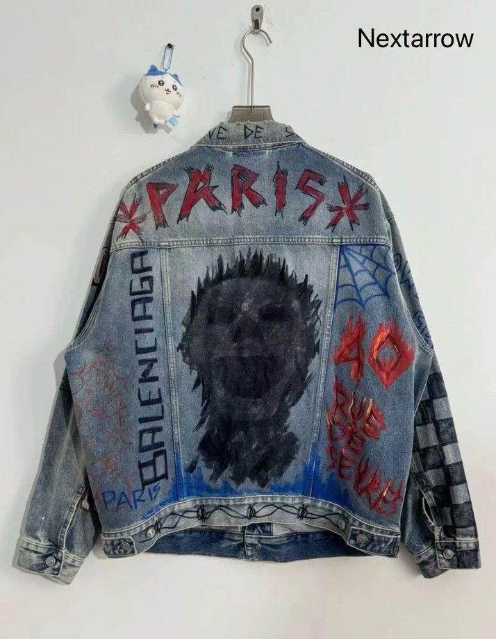 Balenciaga Balenciaga graffiti covered denim jacket2412-Nextarrow Size US M / EU 48-50 / 2 - 2 Thumbnail