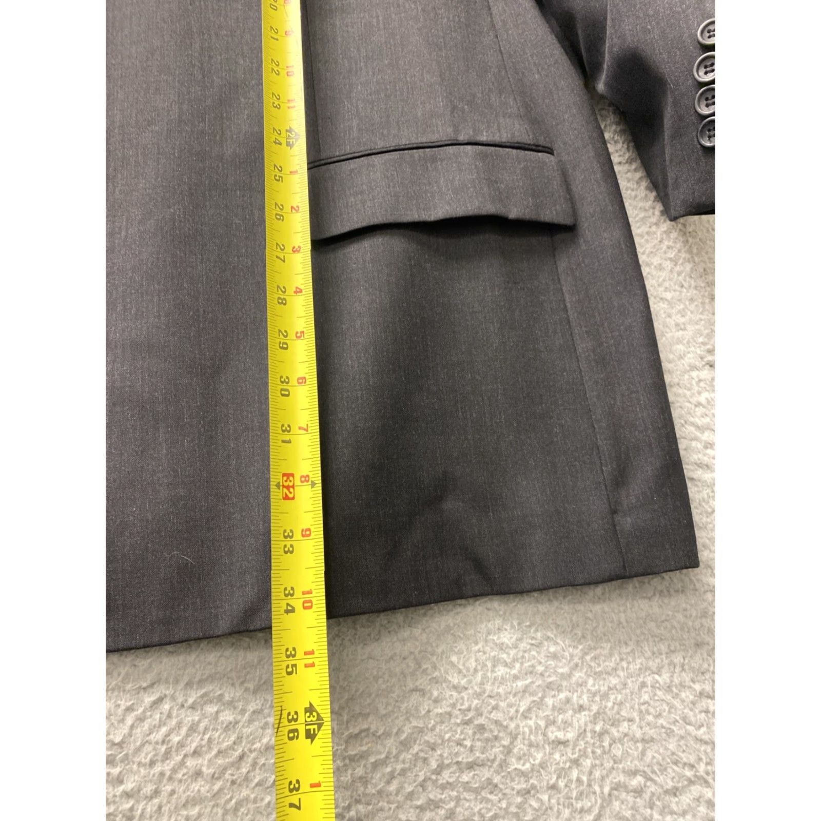 Joseph JOSEPH & FEISS Blazer Men's 54R Sport Coat Tuxedo Wool Gray Regular Sleeve 33" Sports Size 54R - 7 Thumbnail