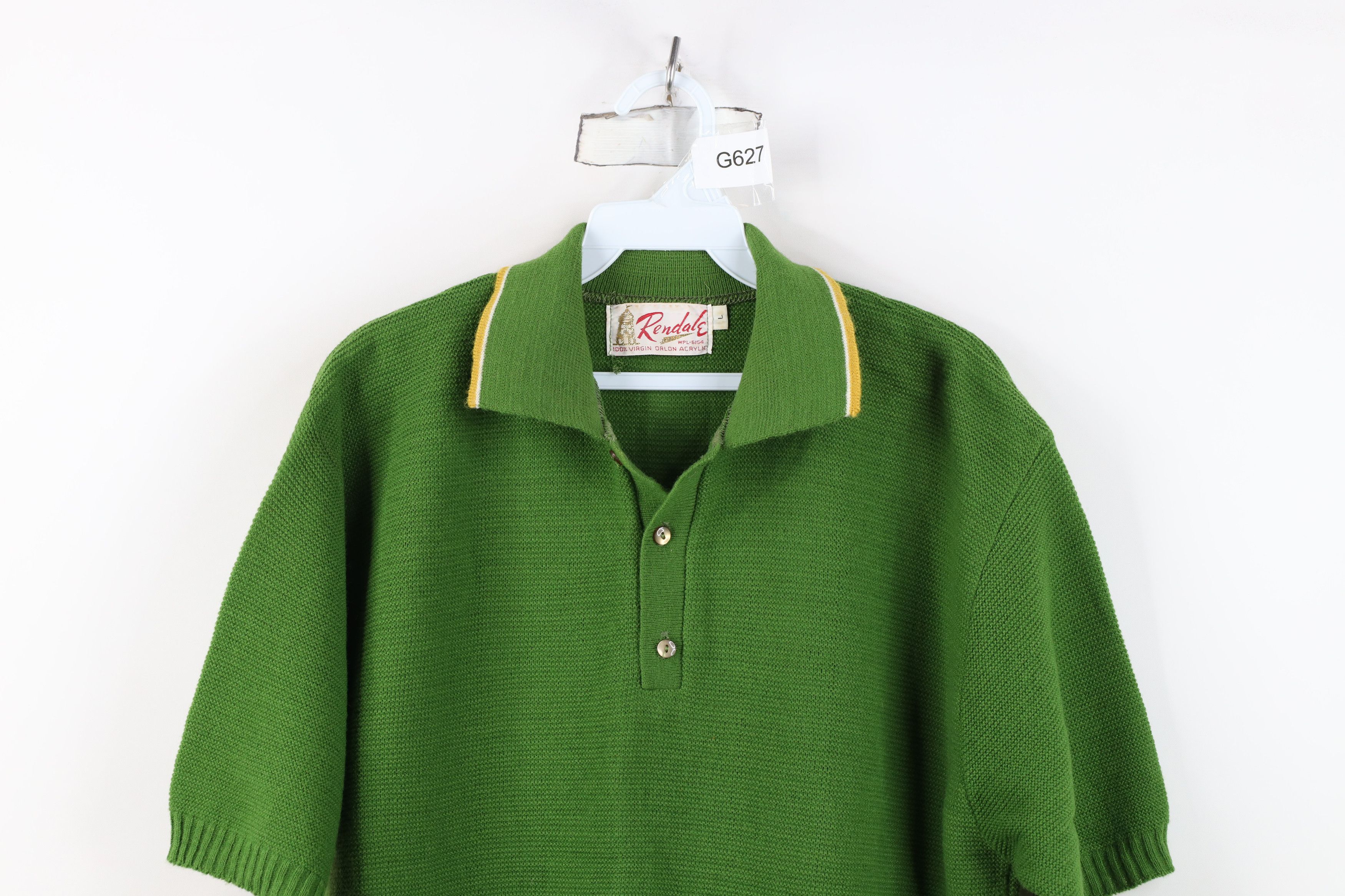 Vintage Vintage 50s 60s Streetwear Short Sleeve Collared Sweater Size US L / EU 52-54 / 3 - 2 Thumbnail