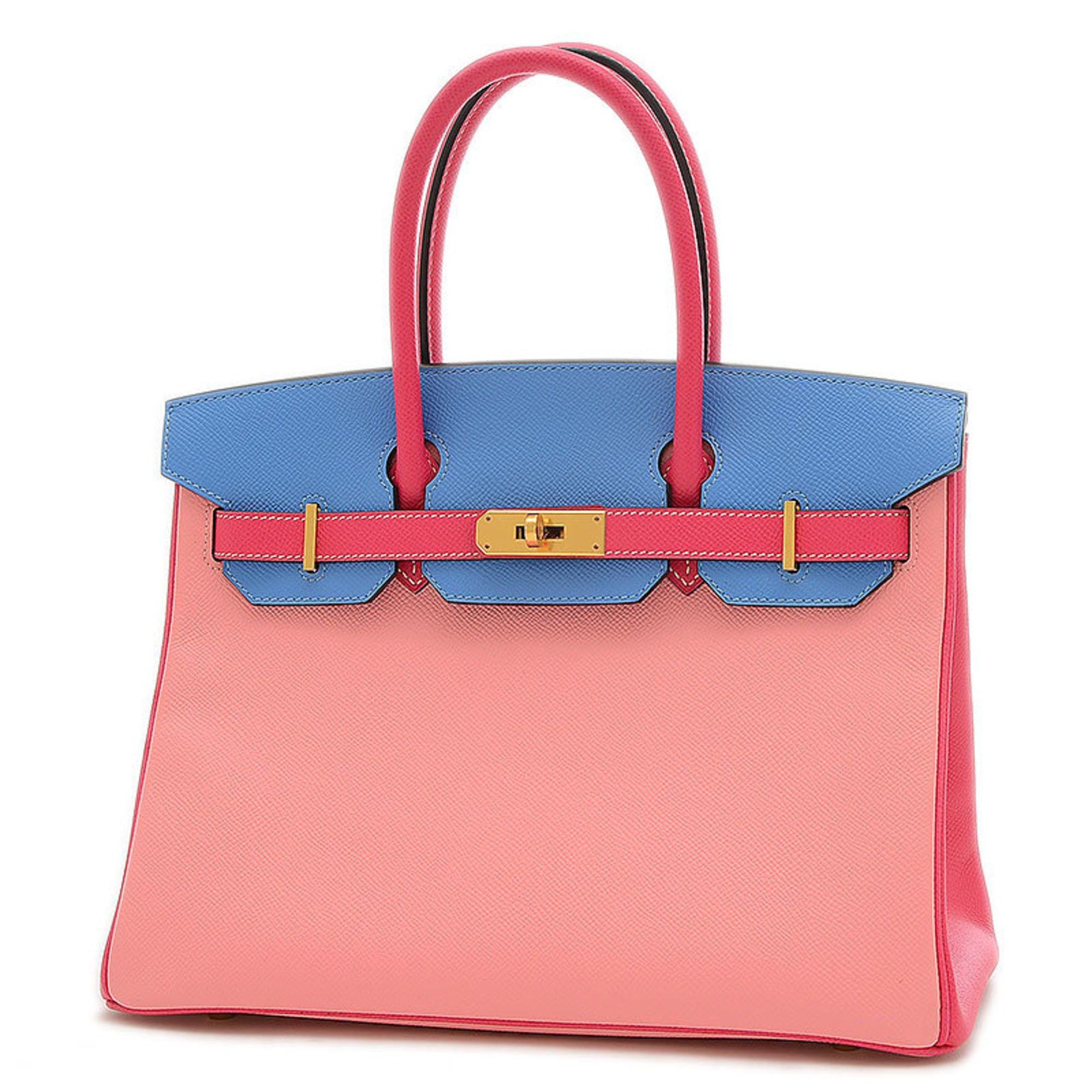 image of Hermes Birkin 30 Handbag Confetti Tyrian Blue Paradise Personal, Women's