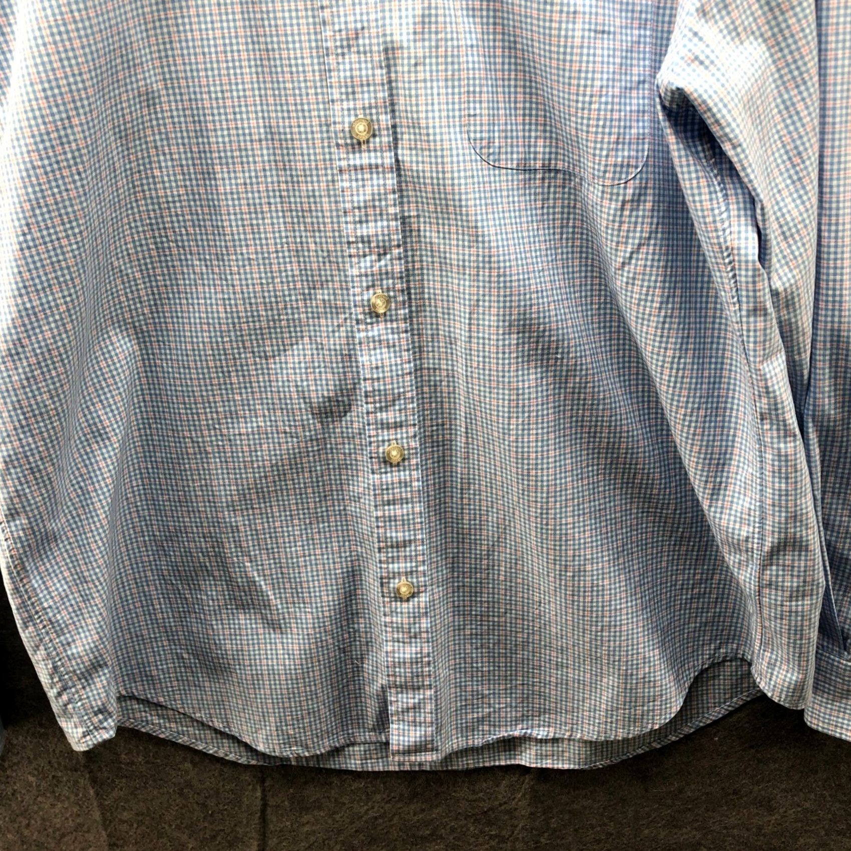 Vineyard Vines Vineyard Vines Tucker Classic Fit Shirt Mens M Blue Plaid Long Sleeve Button-Down Chest Pocket Embroidered Whale Logo Shirt Size US M / EU 48-50 / 2 - 7 Thumbnail