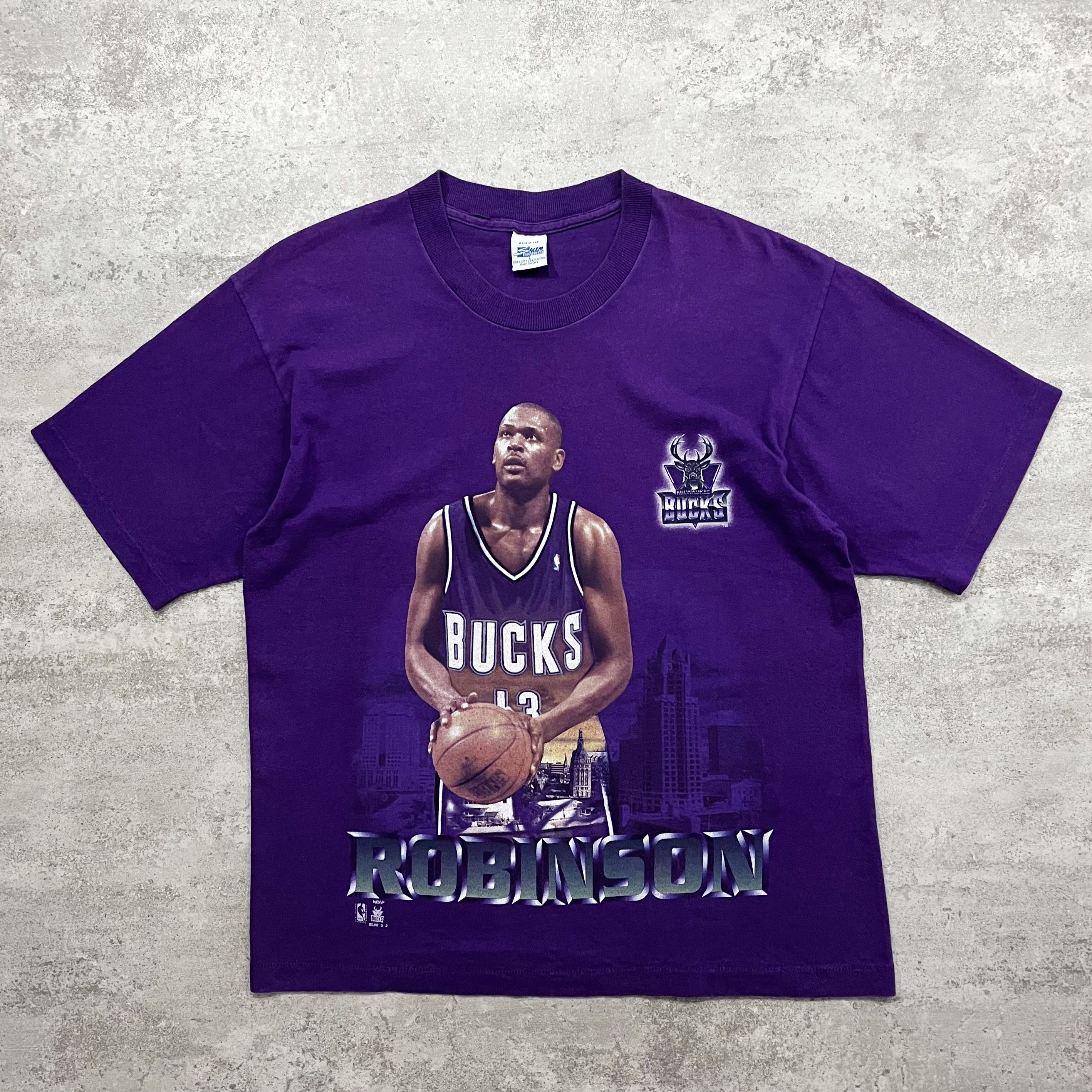 image of Nba Milwaukee Bucks David Robinson T-Shirt Salem Sportswear in Purple, Men's (Size Large)