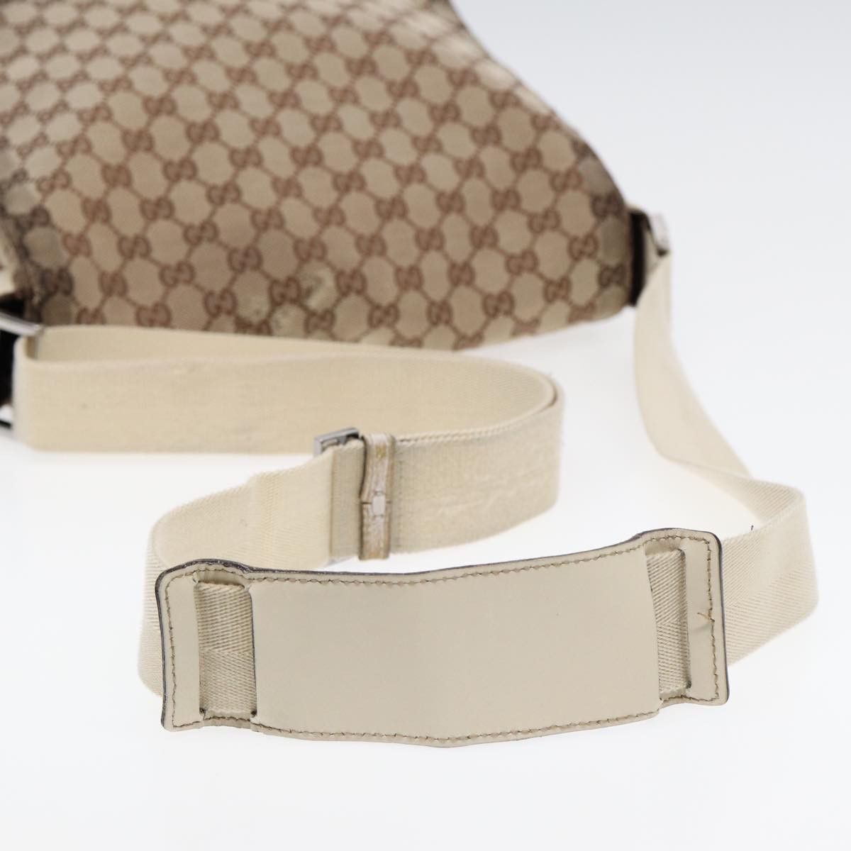 Gucci GUCCI GG Canvas Shoulder Bag Beige Silver Size ONE SIZE - 7 Thumbnail