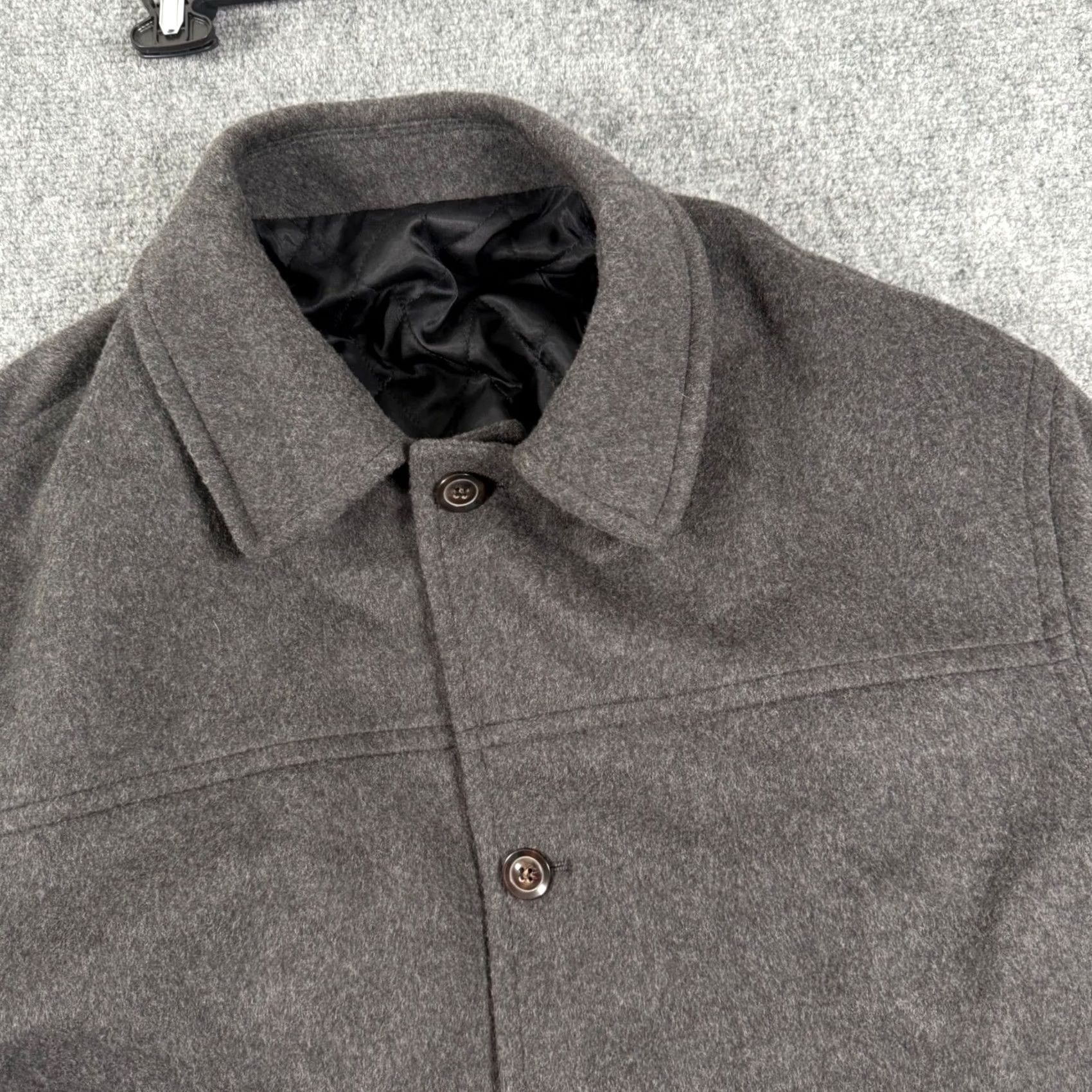 Vintage VINTAGE Alberto Ballini Car Coat Overcoat Wool Blend Button Front Jacket XXL Gray Coat Men’s Wool Coat Business Casual Adult 2XL Size US XXL / EU 58 / 5 - 2 Thumbnail