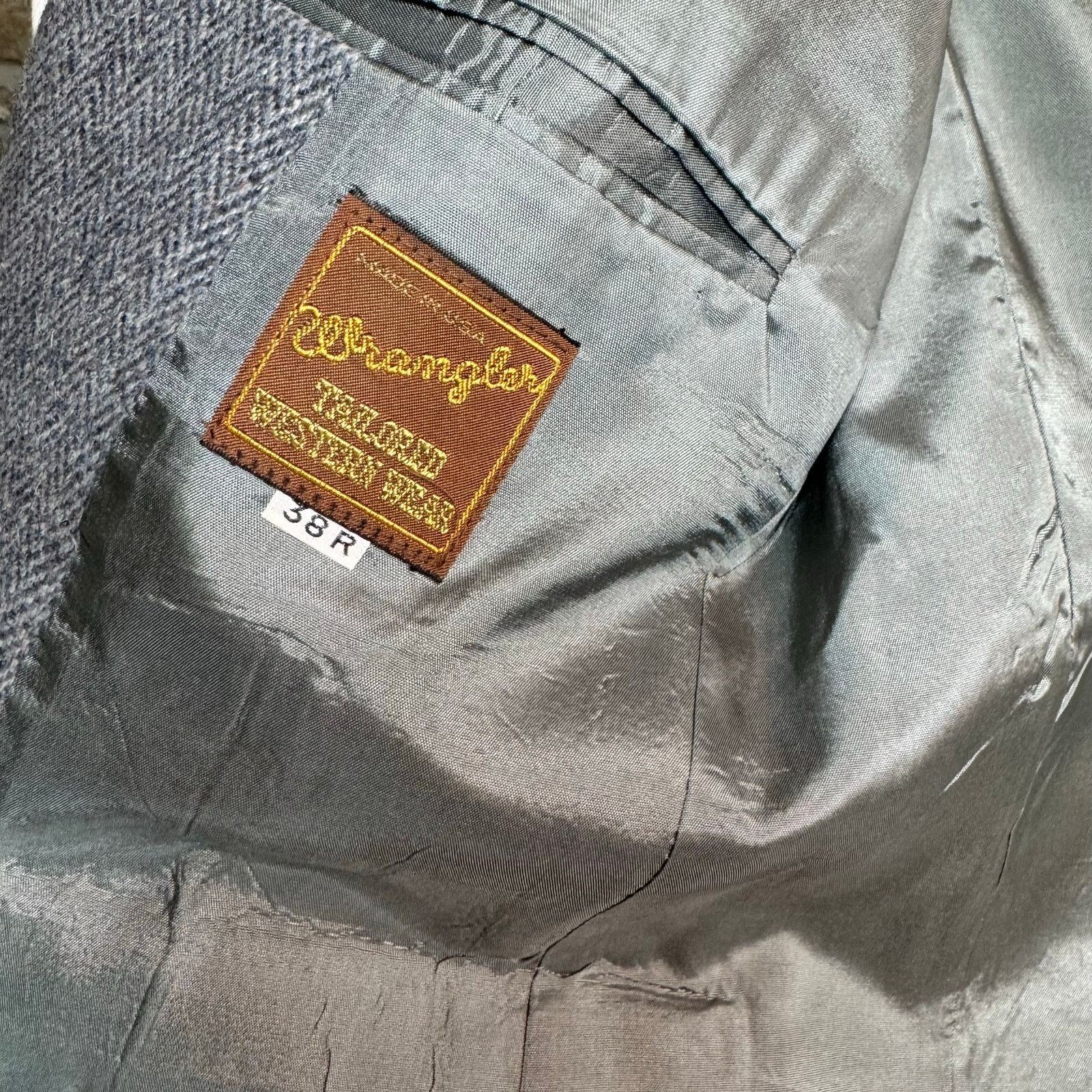 Wrangler vtg wrangler herringbone wool blazer 38r elbow patches Size US S / EU 44-46 / 1 - 5 Thumbnail