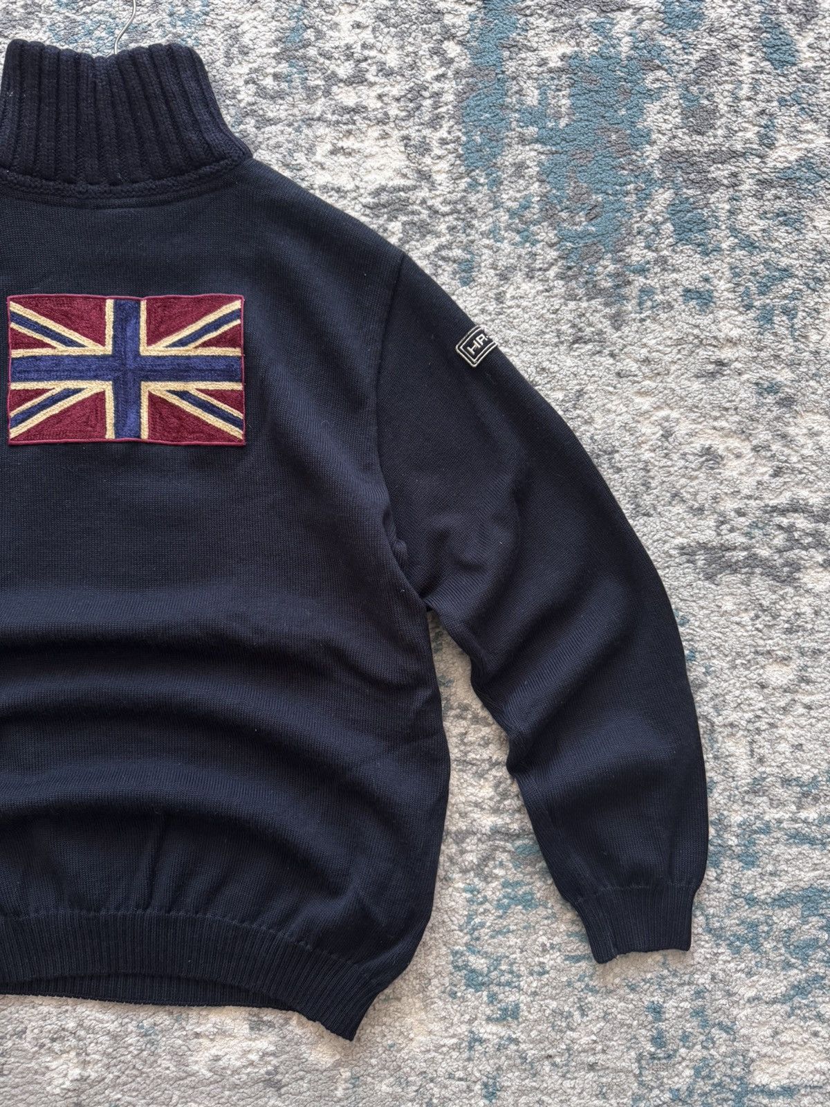 Paul & Shark Vintage Paul Shark Yachting HR-34 Great Britian Flag Sweater Size US XL / EU 56 / 4 - 8 Thumbnail