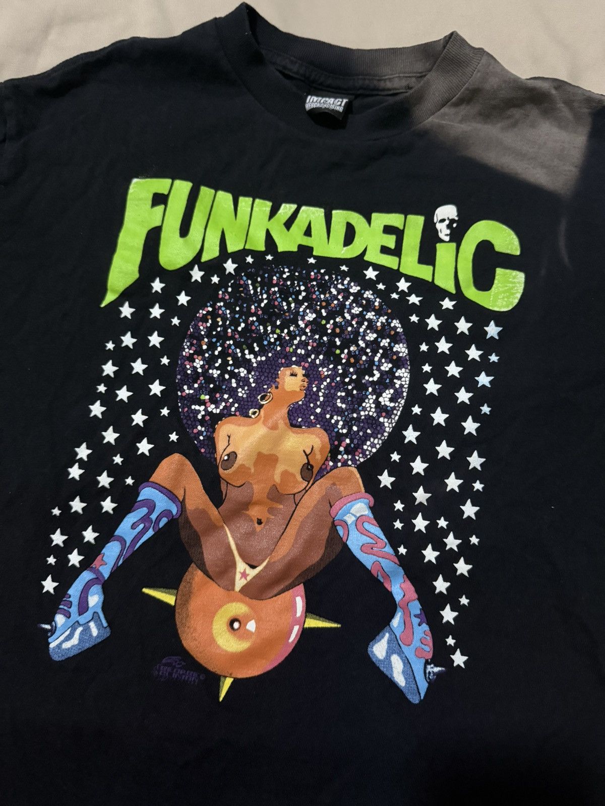 Band Tees Vintage 00s Funkadelic Shirt Sun Fade Y2K Size US M / EU 48-50 / 2 - 5 Thumbnail