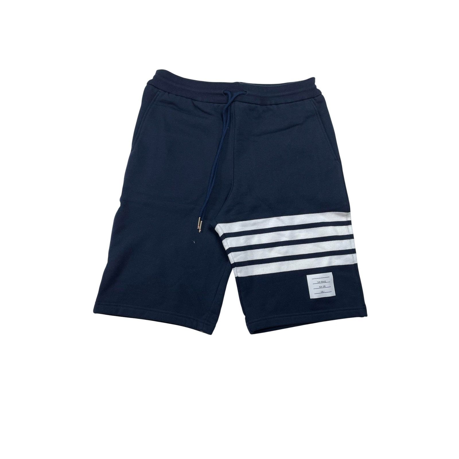 Thom Browne Thom Browne Navy & White Stripe Sweat Shorts Size US 30 / EU 46 - 1 Thumbnail