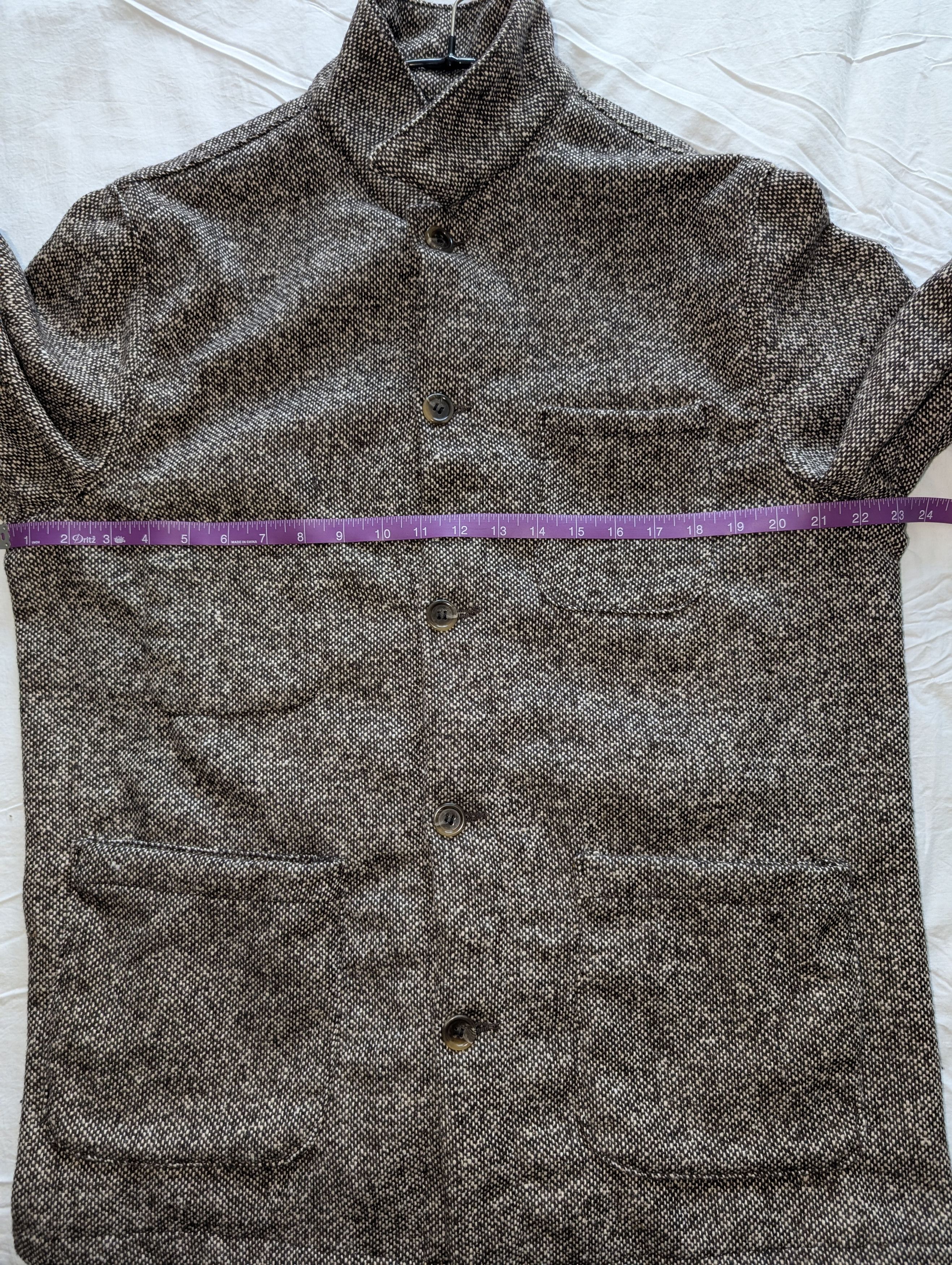Epaulet Doyle Jacket Donegal Tweed Sienna Sz 44 Size US L / EU 52-54 / 3 - 6 Thumbnail