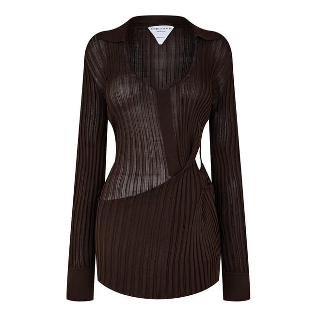 Bottega Veneta Slim Fit Scoop Neck Long Sleeve Sweater