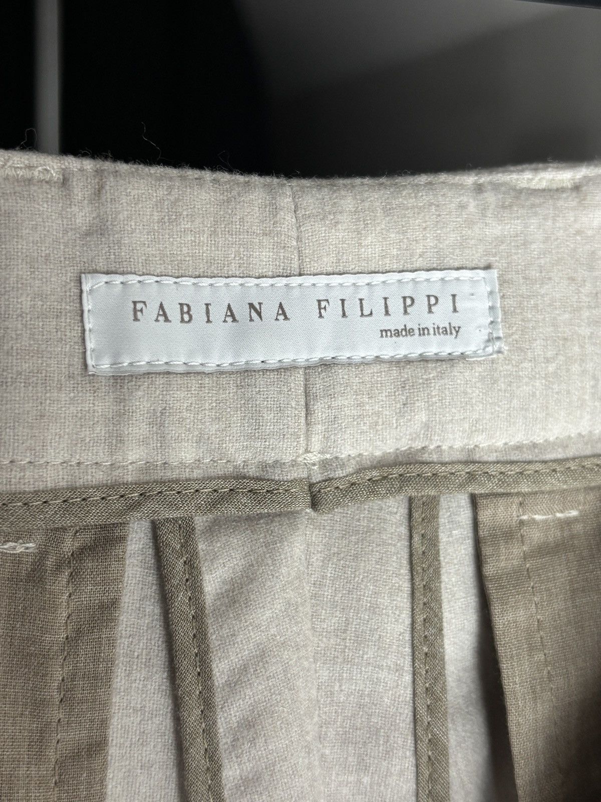 Fabiana Filippi Fabiana Filippi Virgin Wool Cashemre Beige Luxury Pants Size 30" / US 8 / IT 44 - 9 Thumbnail