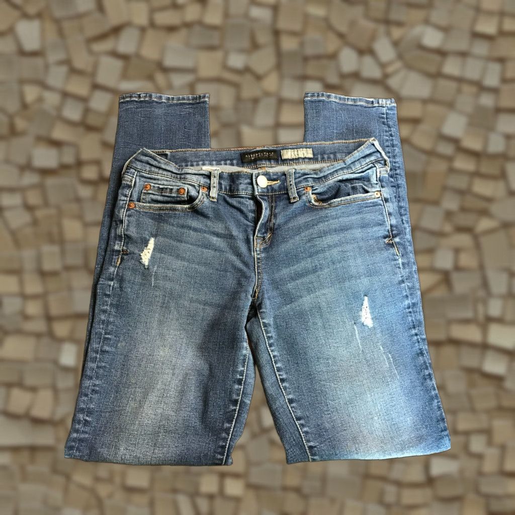 Vintage Aéropostale Jeans Women's 8 Regular Blue Denim Skinny Pockets Jeans 30in Inseam 30.5in Vintage No Size 30" / US 8 / IT 44 - 1 Thumbnail
