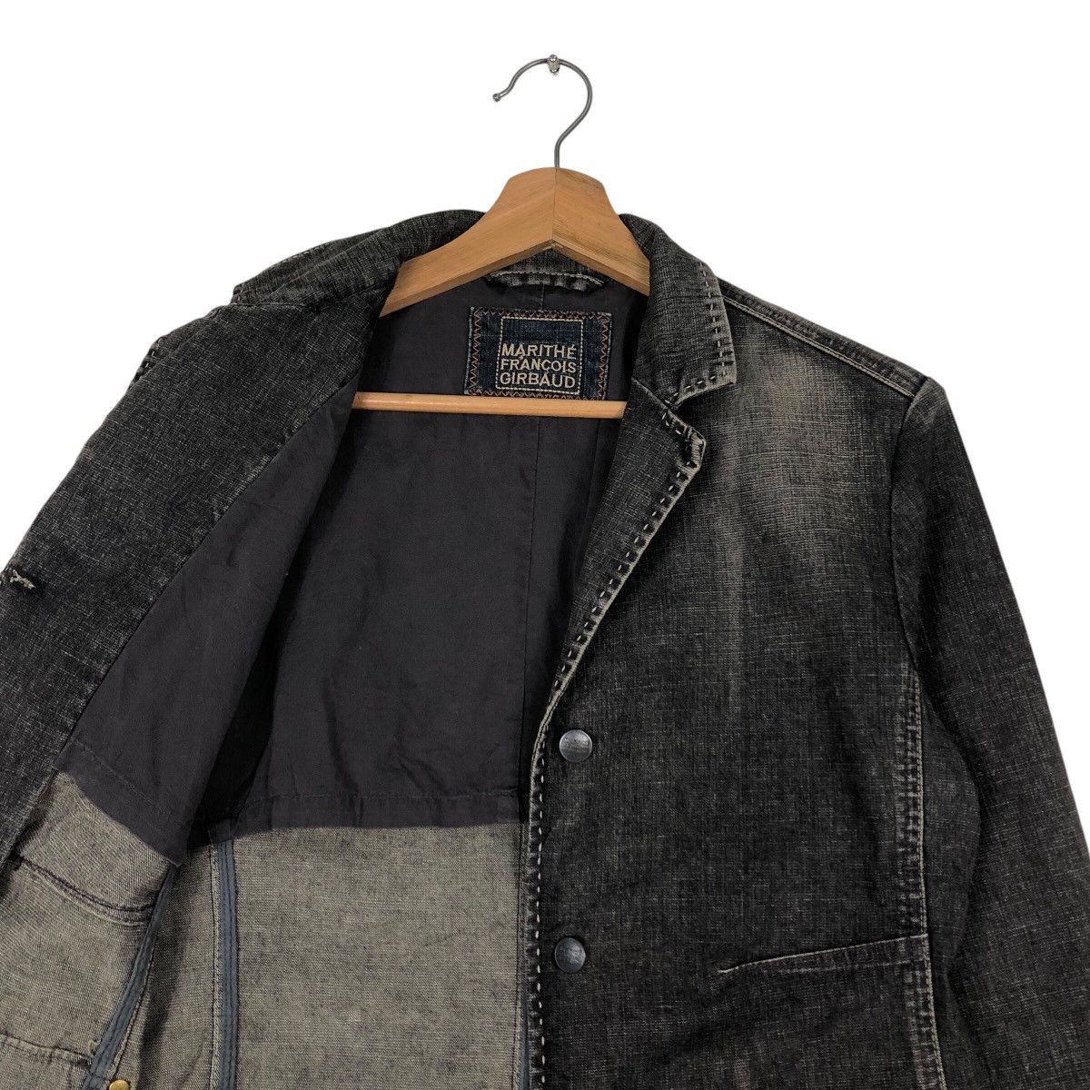 Marithe + Francois Girbaud 📌Cropped Chore Biker Jacket Denim Marithe Francois Girbaud Size US M / EU 48-50 / 2 - 13 Thumbnail