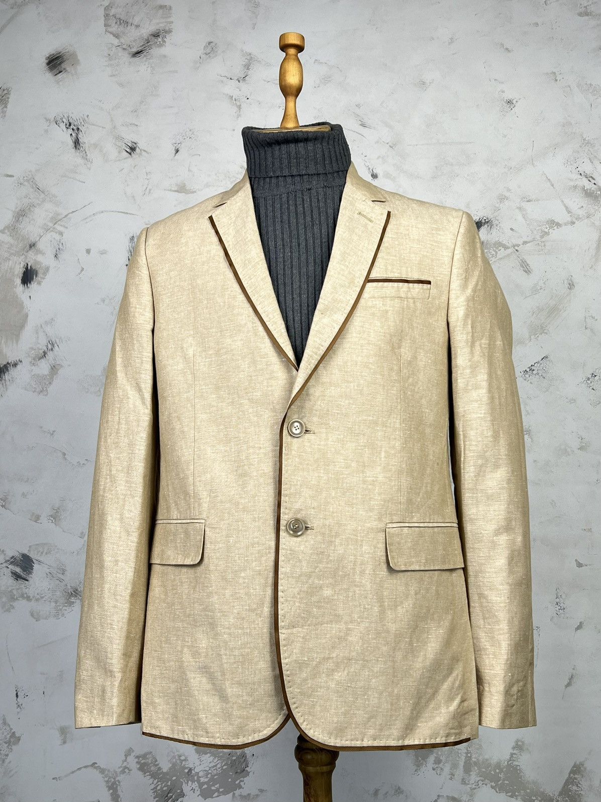 Louis Feraud Feraud Linen Blazer Jacket Size S - M 40 Size 40R - 2 Thumbnail