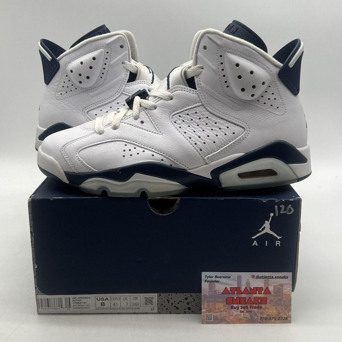 Jordan Brand Air Jordan 6 midnight navy Size US 8 / EU 41 - 1 Thumbnail