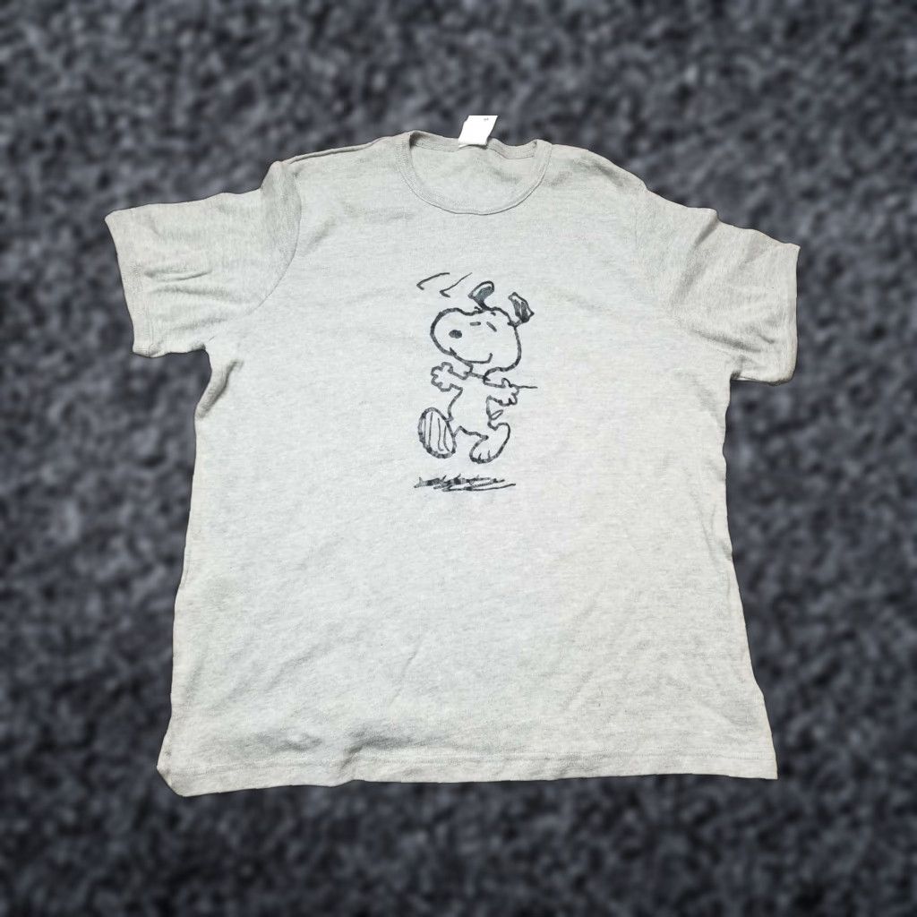 Peanuts VINTAGE Peanuts Snoopy T-Shirt Women Plus Size 26 Gray Retro Graphic Tee Size 4XL / US 24-26 - 1 Thumbnail