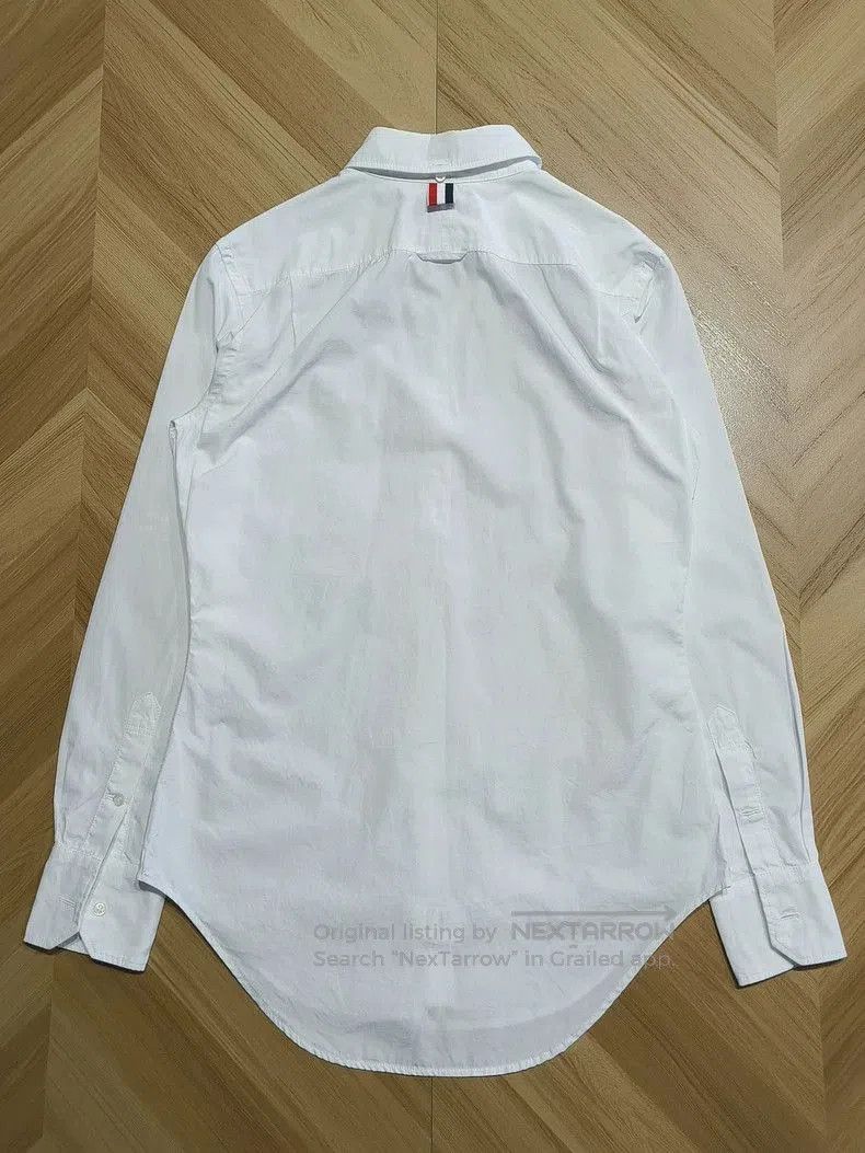 Thom Browne Thom Browne White Long Sleeve Shirt. Size US M / EU 48-50 / 2 - 2 Thumbnail