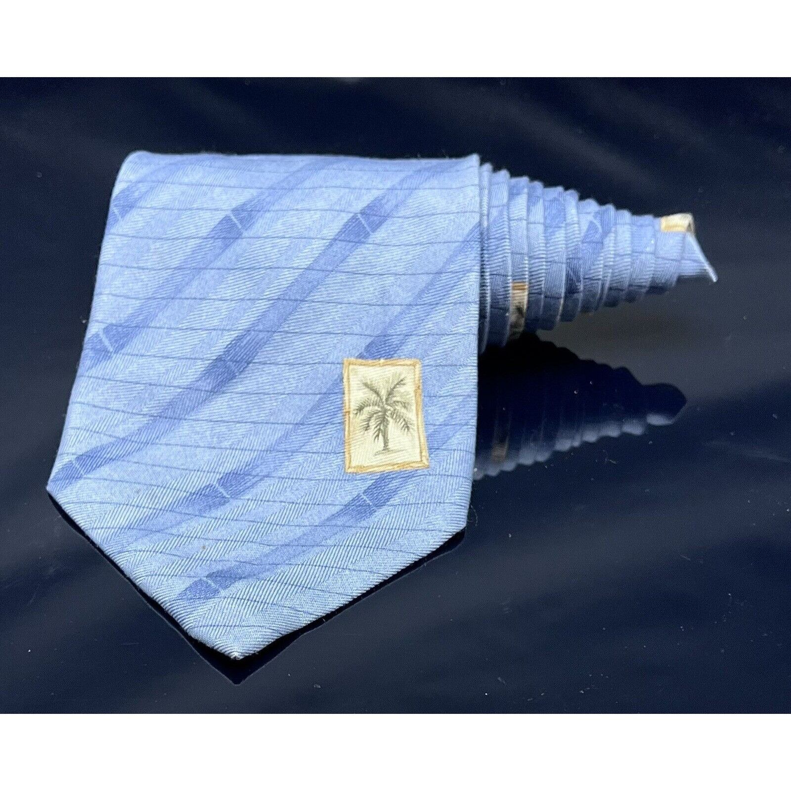 Tommy Bahama TOMMY BAHAMA MENS TIE BLUE WITH PALM TREES Size ONE SIZE - 2 Thumbnail