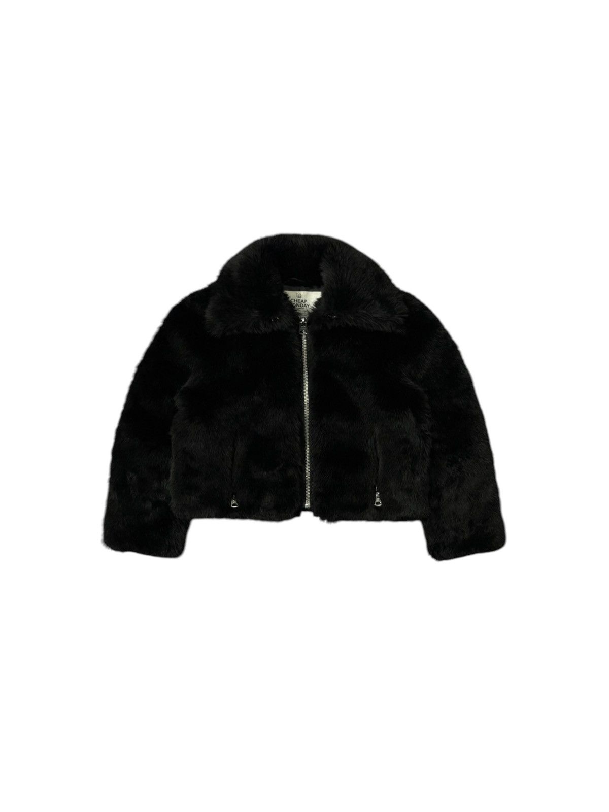 Cheap Monday × Vintage Cheap Monday Faux fur cropped jacket Size XS / US 0-2 / IT 36-38 - 1 Thumbnail