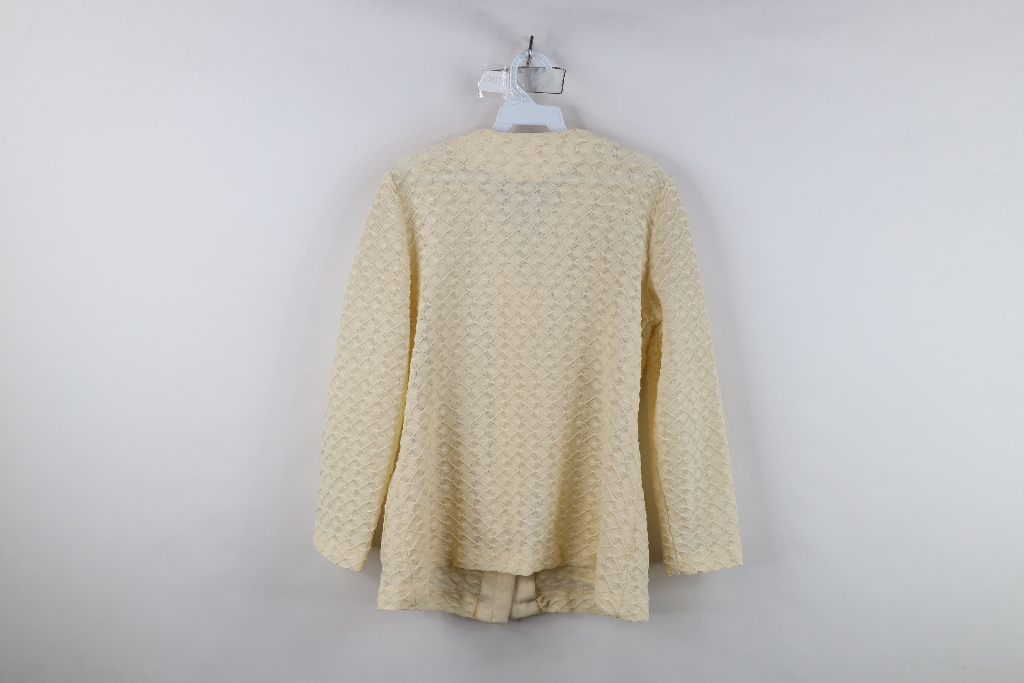 Vintage Vintage 60s 70s Mod Scallop Knit Cardigan Sweater Cream Size M / US 6-8 / IT 42-44 - 11 Thumbnail
