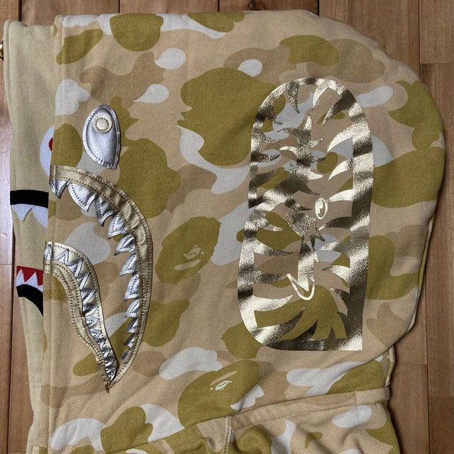 Bape BAPE Double Shark Full Zip Hoodie Yellow Camo a bathing ape Size US XXL / EU 58 / 5 - 5 Thumbnail