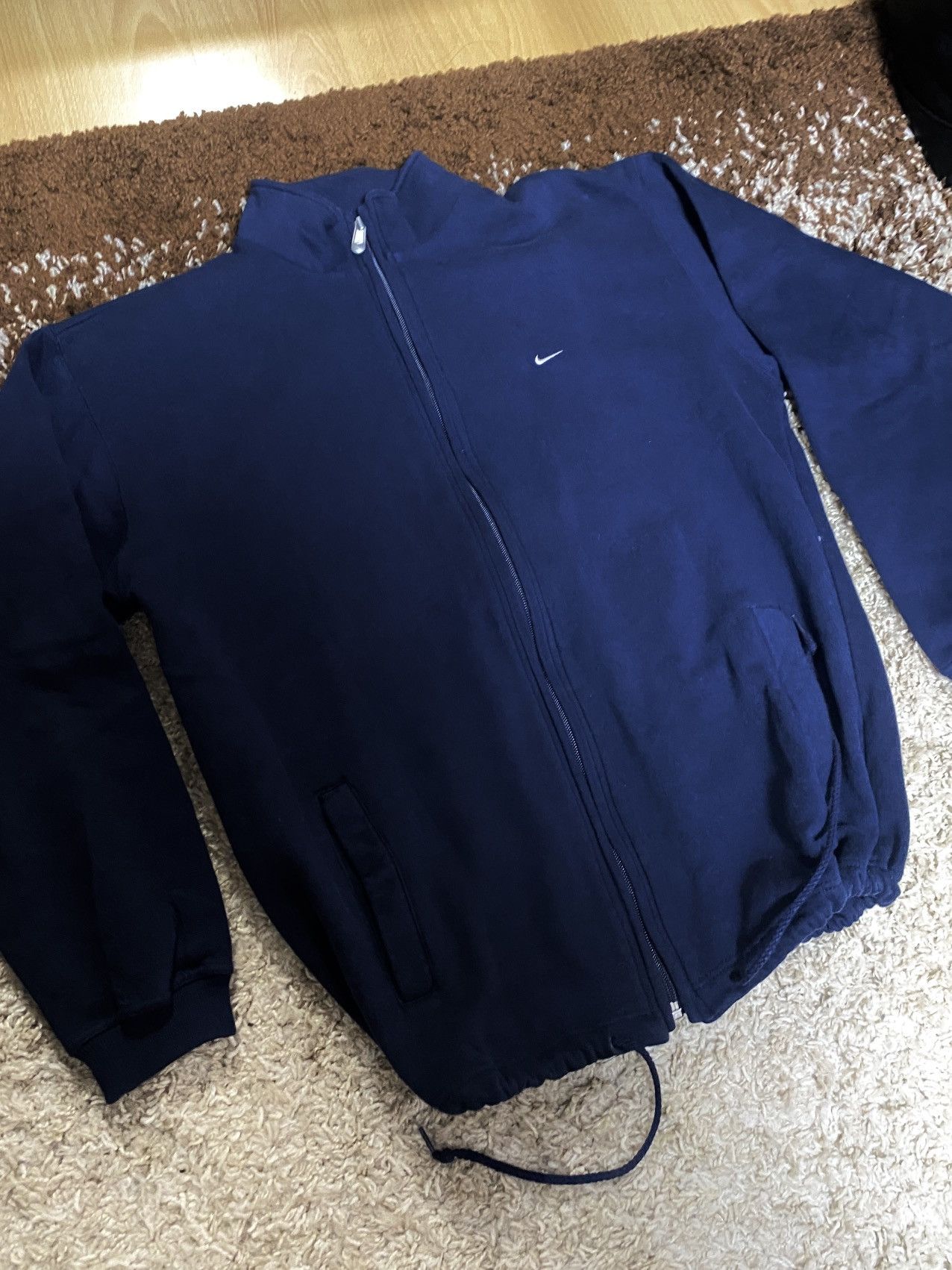 Vintage Vintage Nike y2k drill Zip Up Hoodie Size US M / EU 48-50 / 2 - 4 Thumbnail
