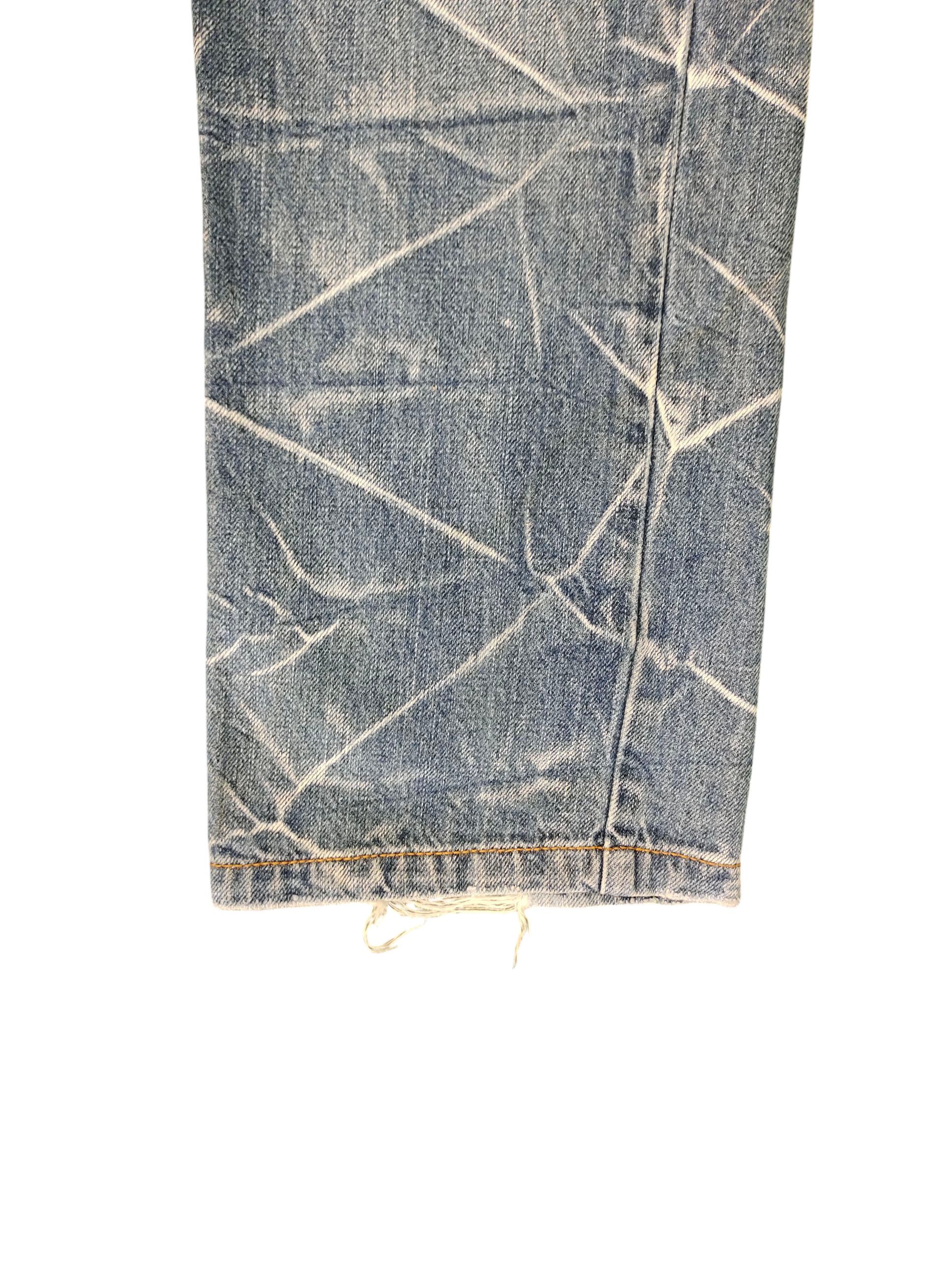 Japanese Brand Vintage Nylaus Japan Double Waist Clawmark Honeycomb Jeans Size US 30 / EU 46 - 6 Thumbnail