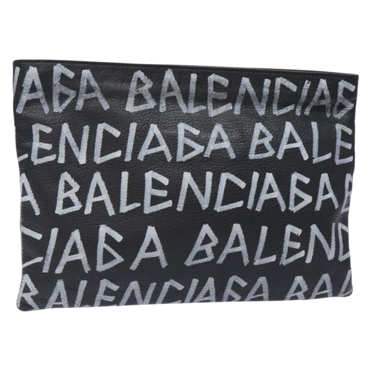 Balenciaga Balenciaga Graffiti Pouch Leather Size ONE SIZE - 1 Thumbnail