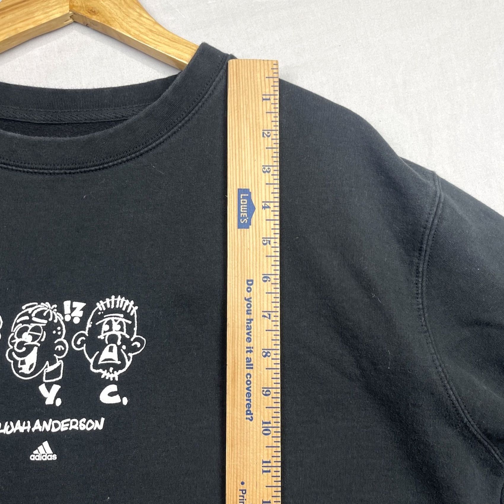 Adidas Adidas Sweatshirt Mens XL Black Pullover Crew NYC Art Graphic Print Pullover Sweatshirt Size US XL / EU 56 / 4 - 7 Thumbnail