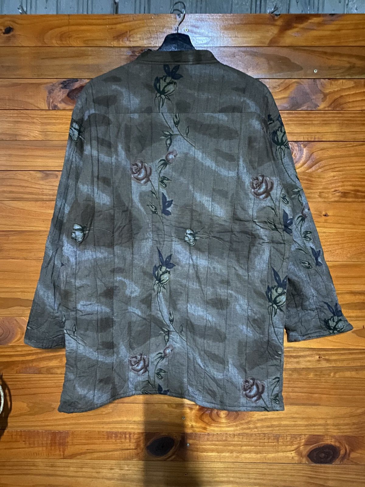 Japanese Brand Vintage Monolisa Floral Linen Jacket Asian Boho Kimono Style Size L / US 10 / IT 46 - 8 Thumbnail