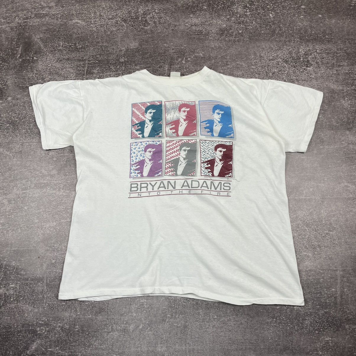 Band Tees Vintage 1987 Bryan Adams Into the Fire Single Stitch T Shirt Size US XL / EU 56 / 4 - 1 Thumbnail