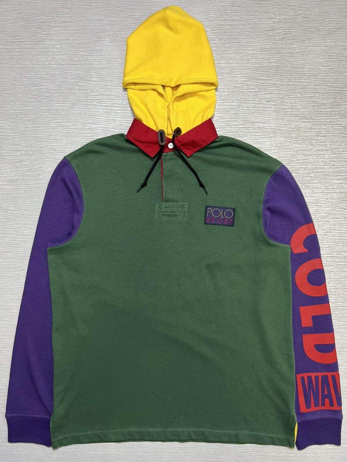 Polo Ralph Lauren Polo Ralph Lauren - ‘Snow Beach’ Hooded Rugby 1993 Pullover Size US M / EU 48-50 / 2 - 2 Thumbnail